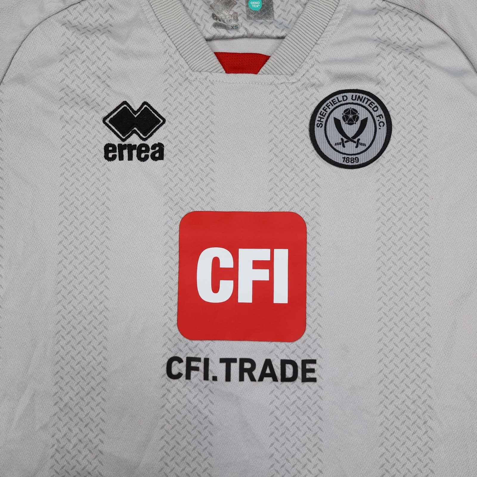 Sheffield United Shirt Extra Small Grey Third Kit 2023 2024 Errea Soccer Jersey photo 3