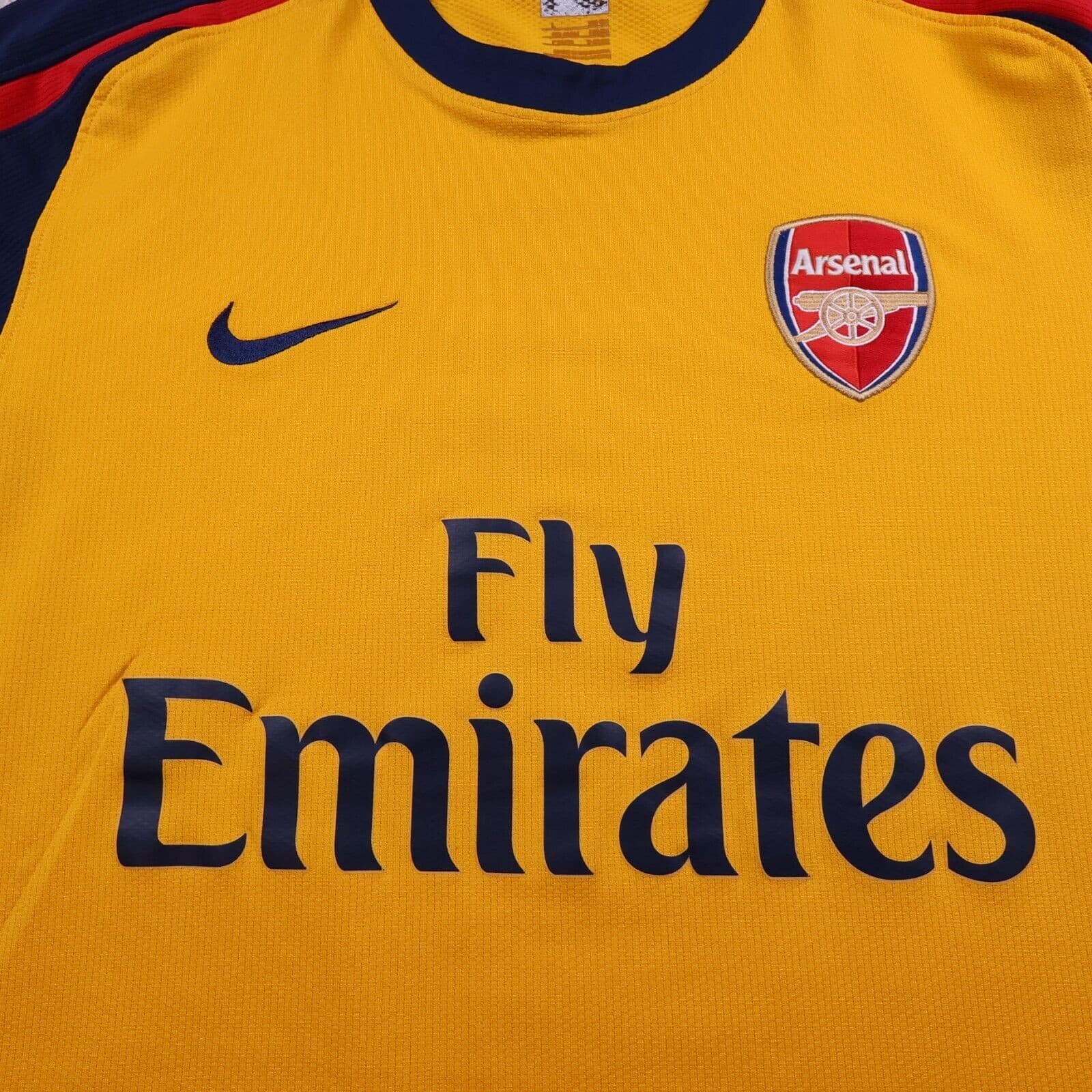 Arsenal Shirt Large Yellow Away Kit 2008 2009 Nike Soccer Jersey Tomas Rosicky 7 photo 3
