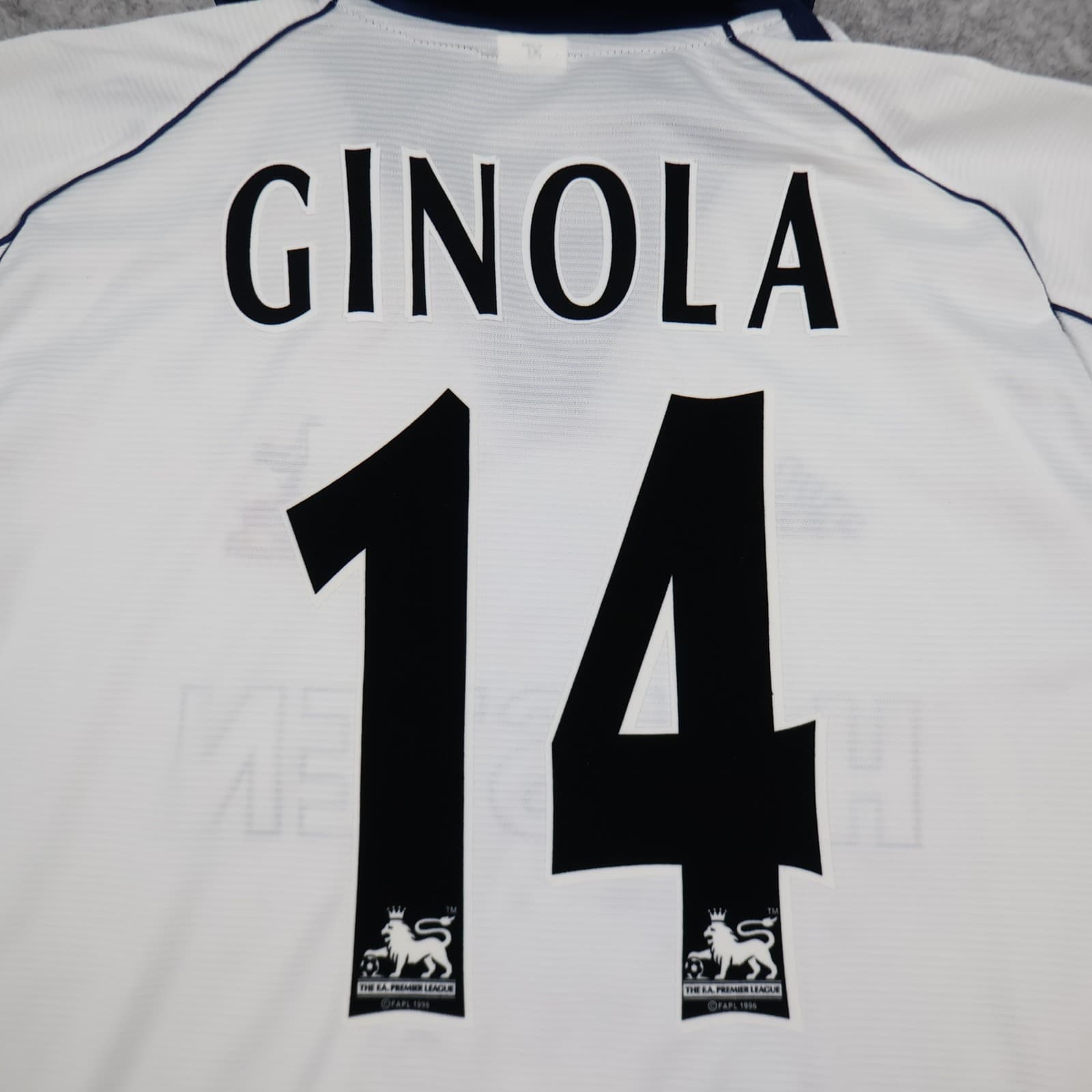 Vintage Tottenham Hotspur Shirt Extra Large White Home 1999 2001 Jersey Ginola 2 photo 3