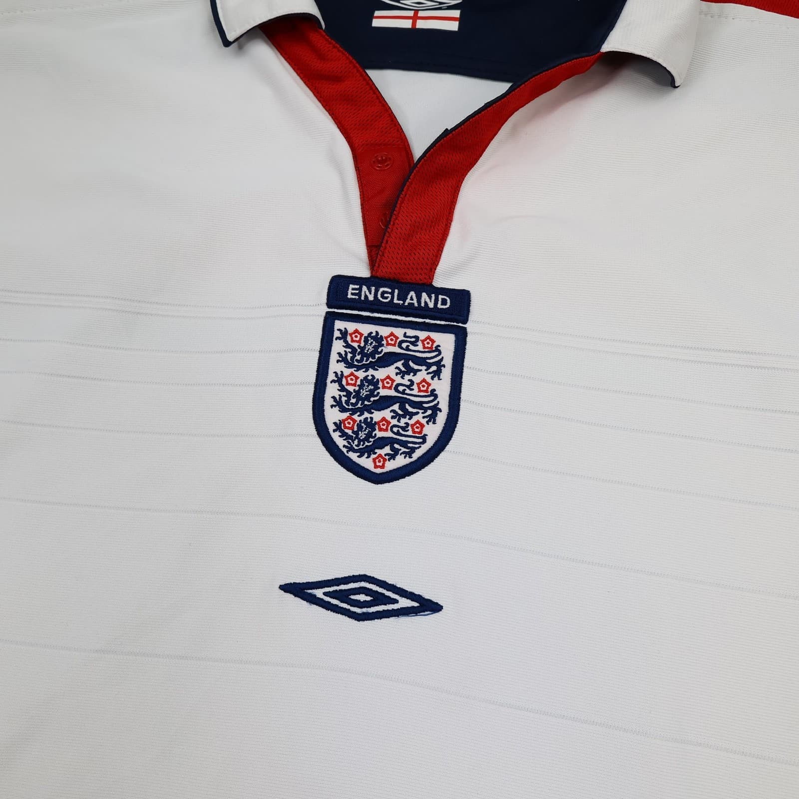 England Vintage Home Shirt Kids Extra Large Boys 2003 2005 Youth Soccer Jersey photo 3
