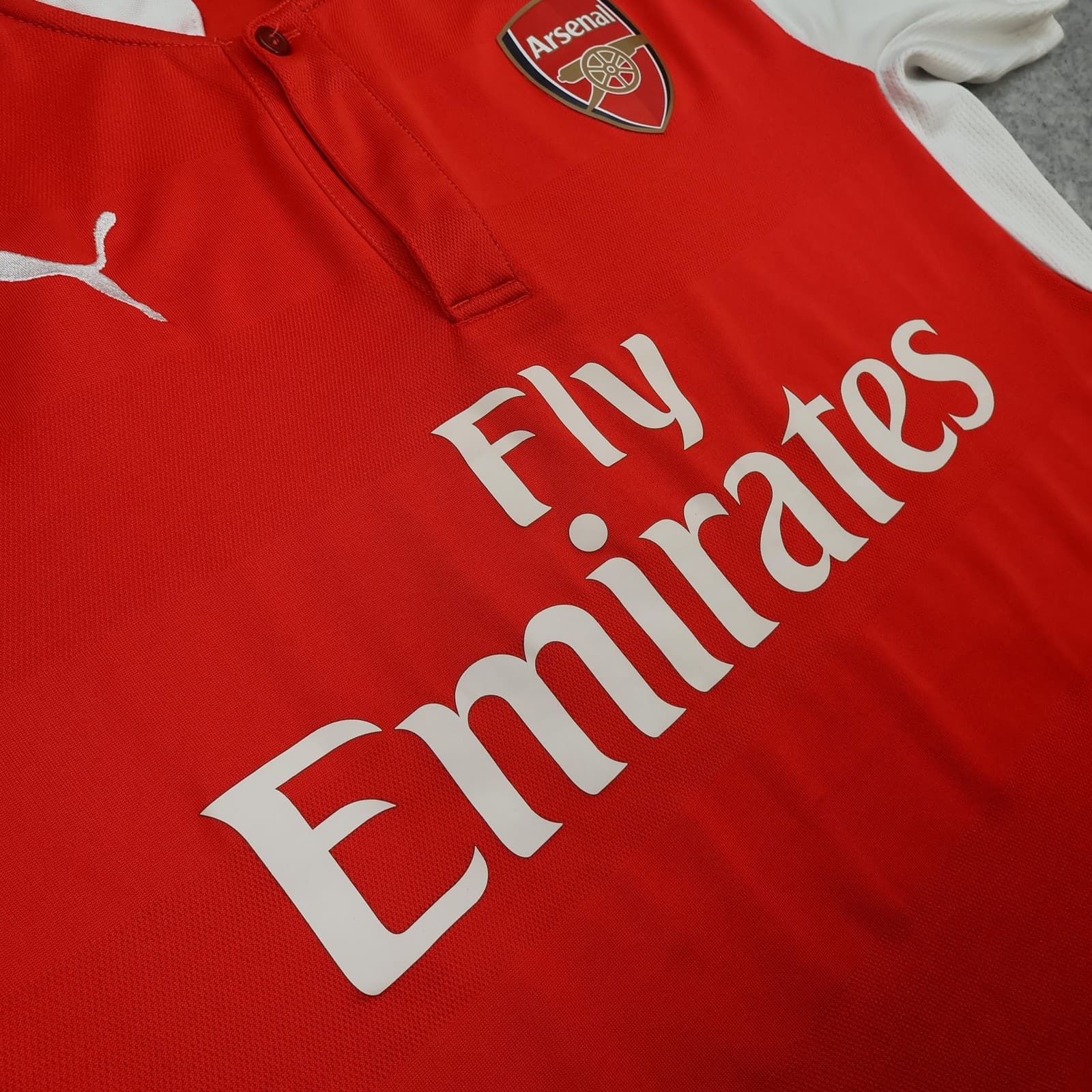 Arsenal Shirt Mens Medium Red Home 2015 2016 Football Puma Soccer Jersey photo 6