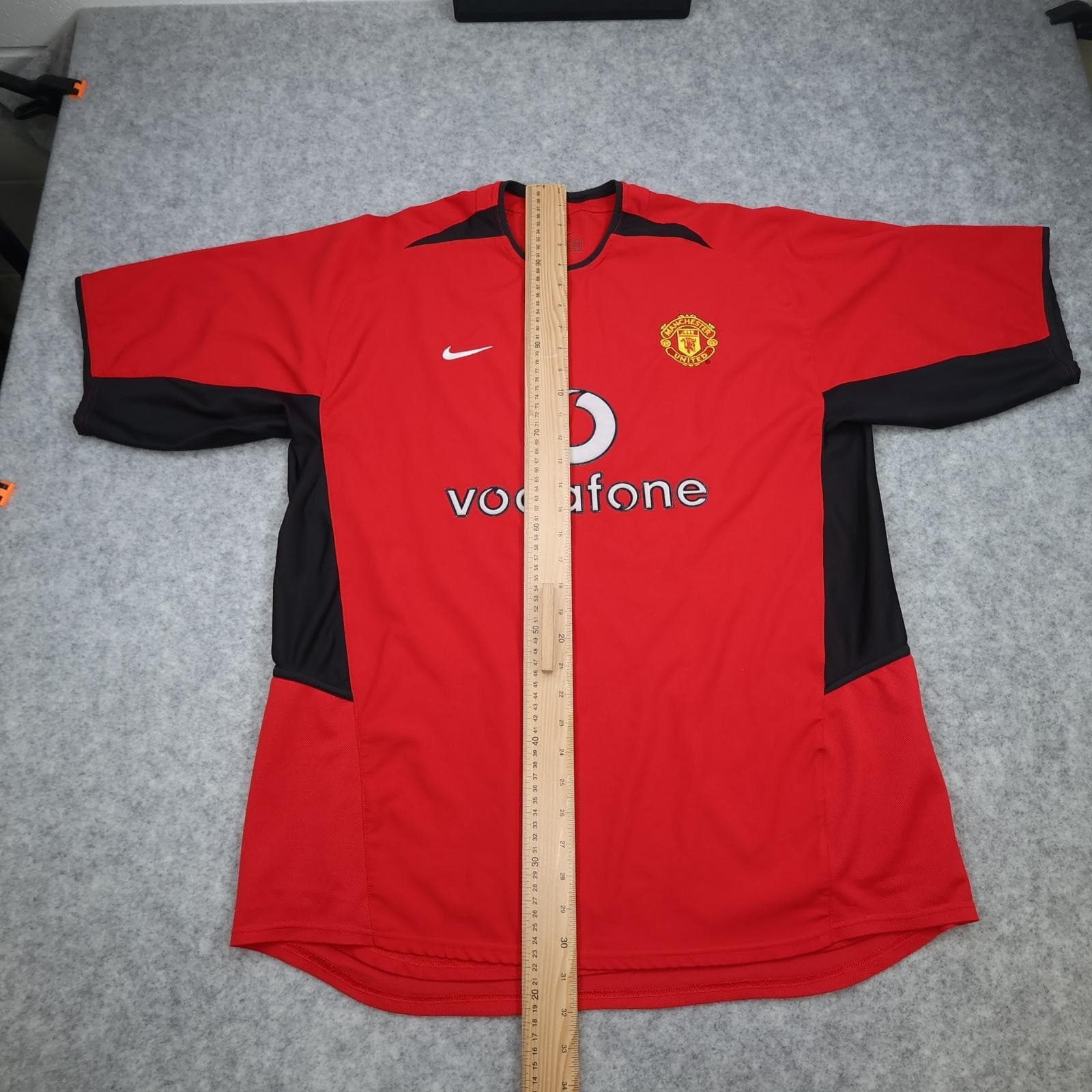 Vintage Manchester United Shirt Mens XL Red Home 2002 2004 Nike Vodafone Jersey photo 12