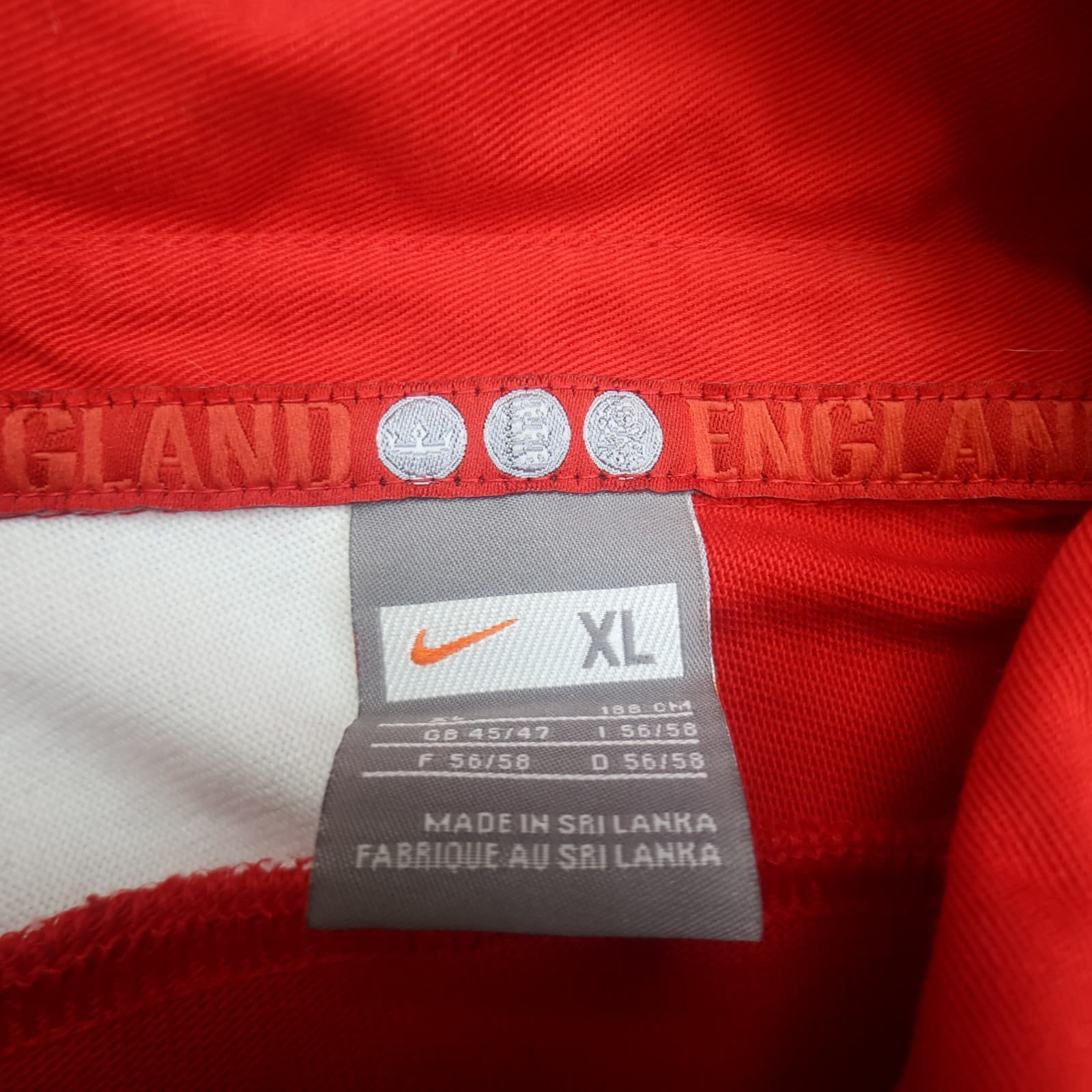 England Rugby Shirt Extra Large Red Away Kit 2007 2008 Nike Jersey O2 photo 8
