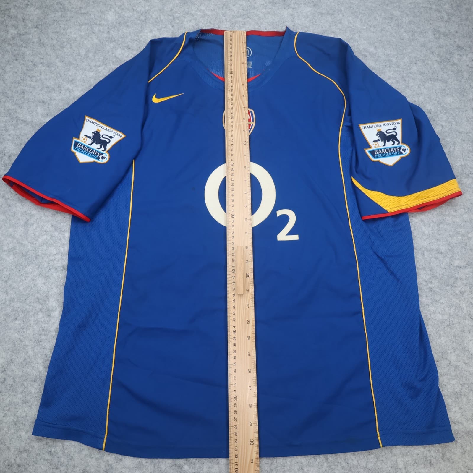 Vintage Arsenal Shirt 2XL Blue Away 2004 2006 Nike Soccer Jersey Thierry Henry photo 13