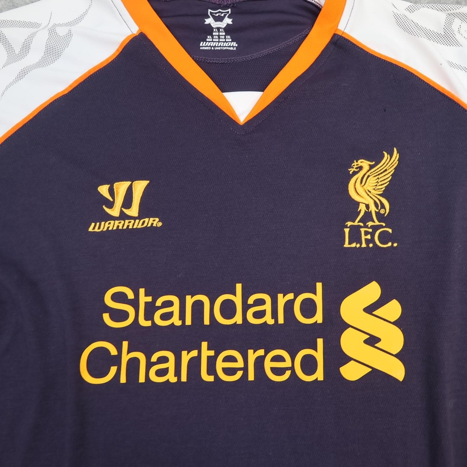 Liverpool Shirt Mens XL Purple Third Kit 2012 2013 Warrior Soccer Jersey photo 3