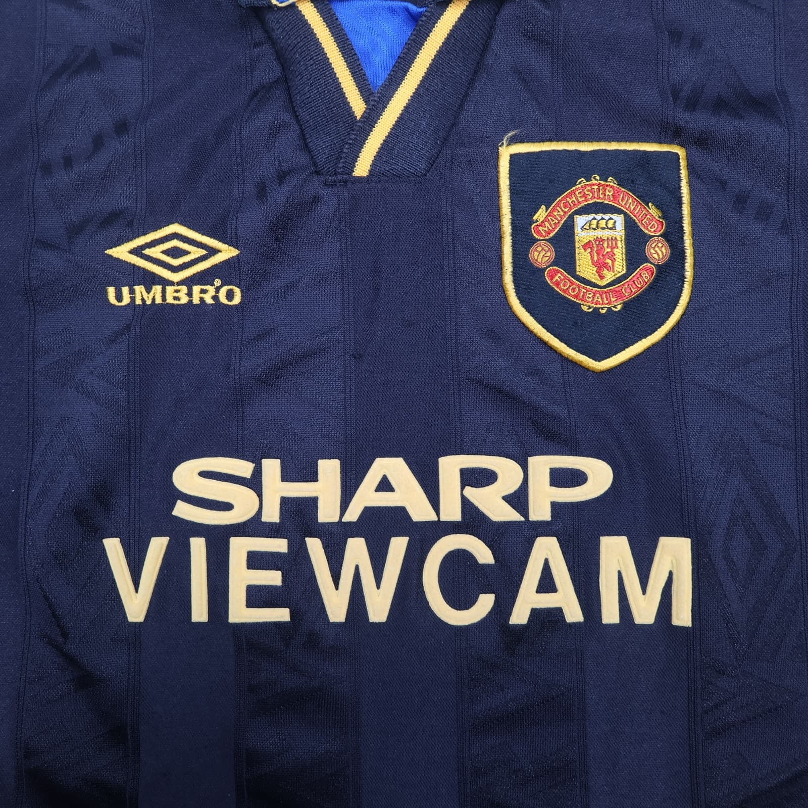 Vintage Manchester United Shirt Kids Large Boys Away Kit 1993 1995 Umbro Jersey photo 3