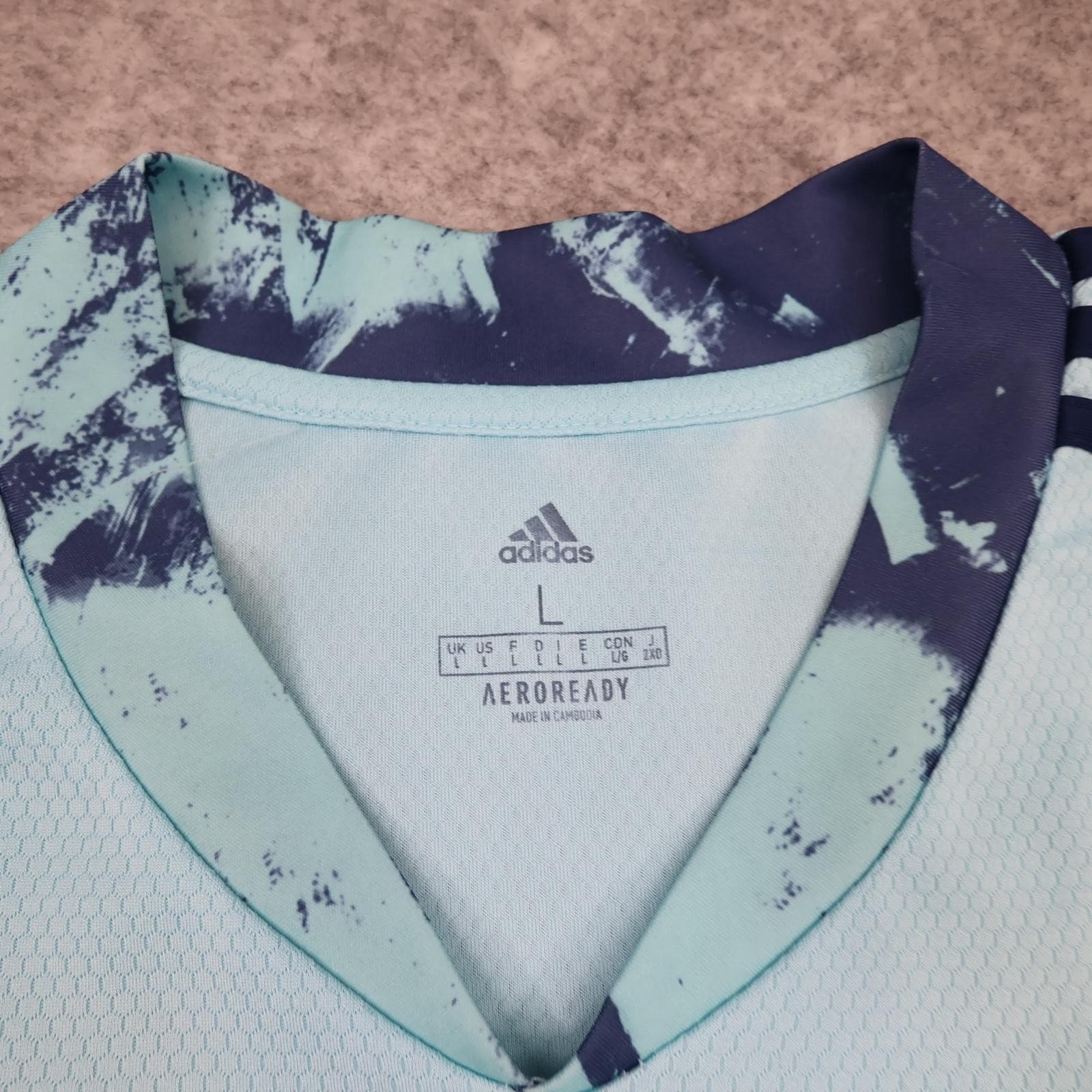 Real Madrid Goalkeeper Shirt Mens Large Blue 2020 2021 Football Adidas Emirates photo 6