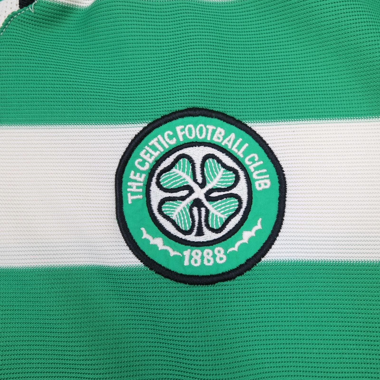 Vintage Celtic Shirt Mens Large Green White Home Football Umbro 2001 2003 Ntl: photo 5