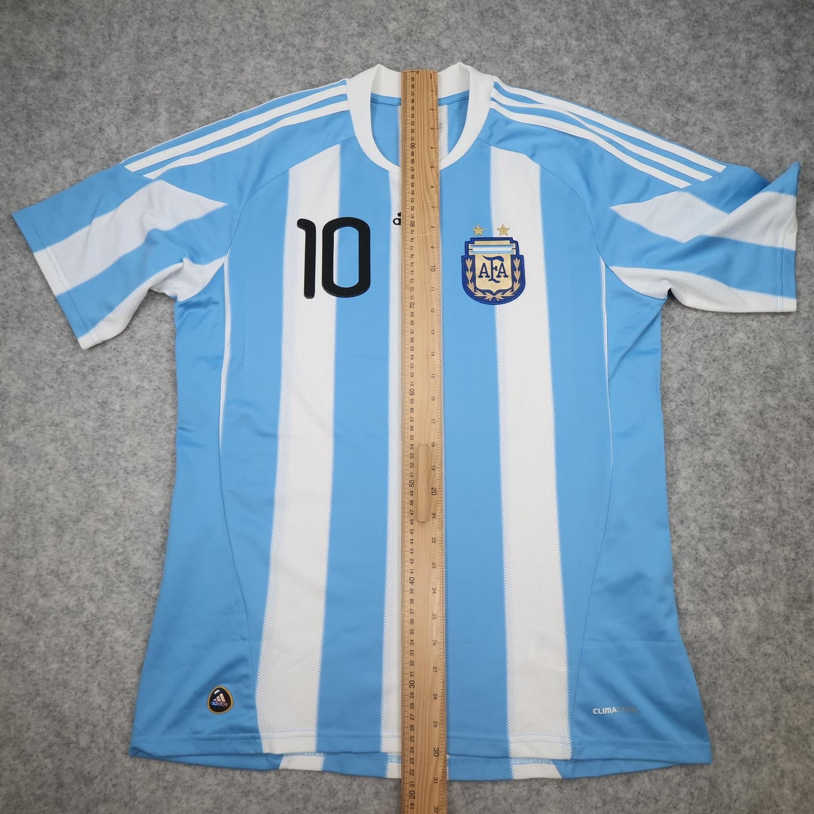 Argentina Home Shirt Mens Large Blue 2010 2011 Football Adidas Messi 10 Jersey photo 15