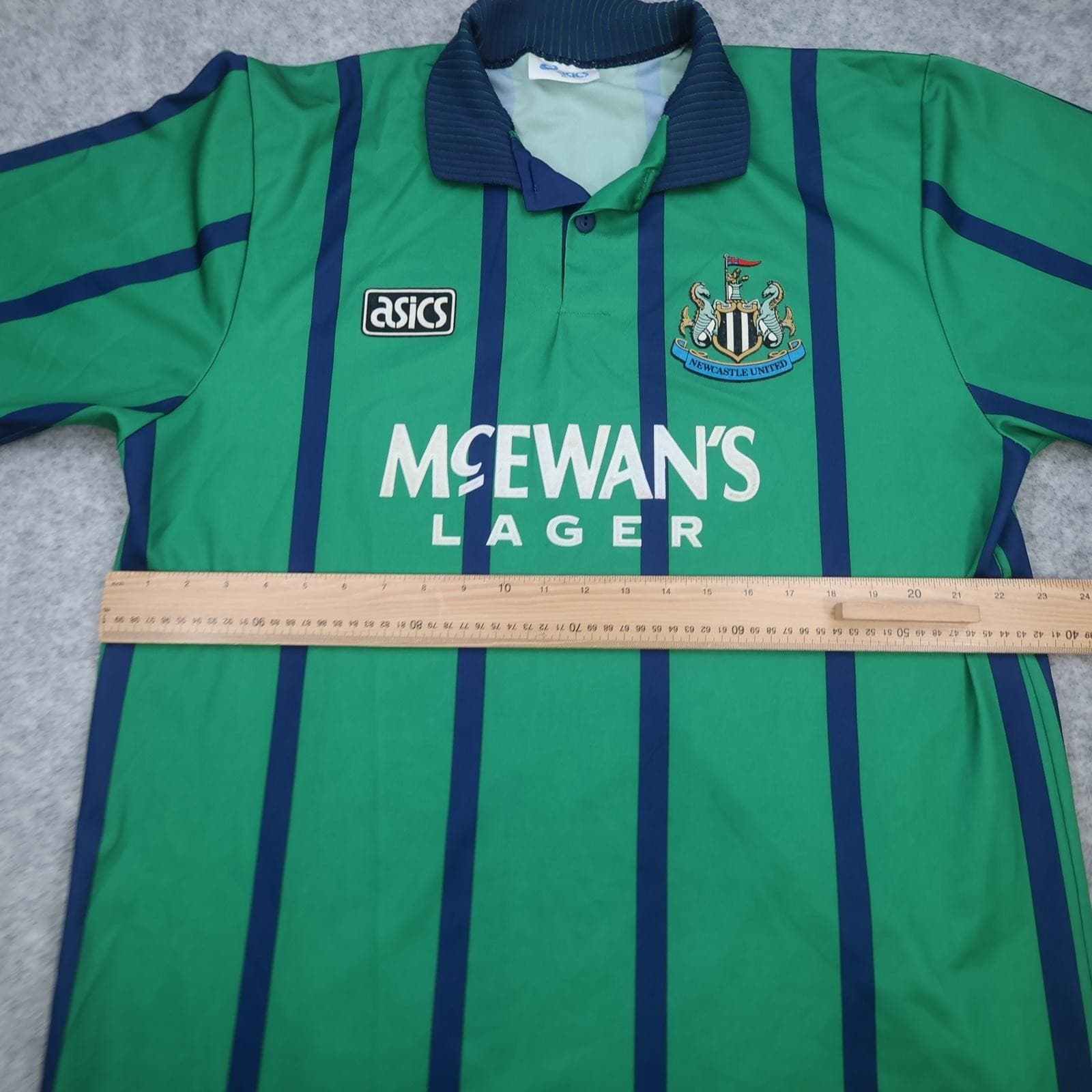 Vintage Newcastle United Shirt Mens XL Green Third EPL 1993 1995 Asics Cole 9 photo 10