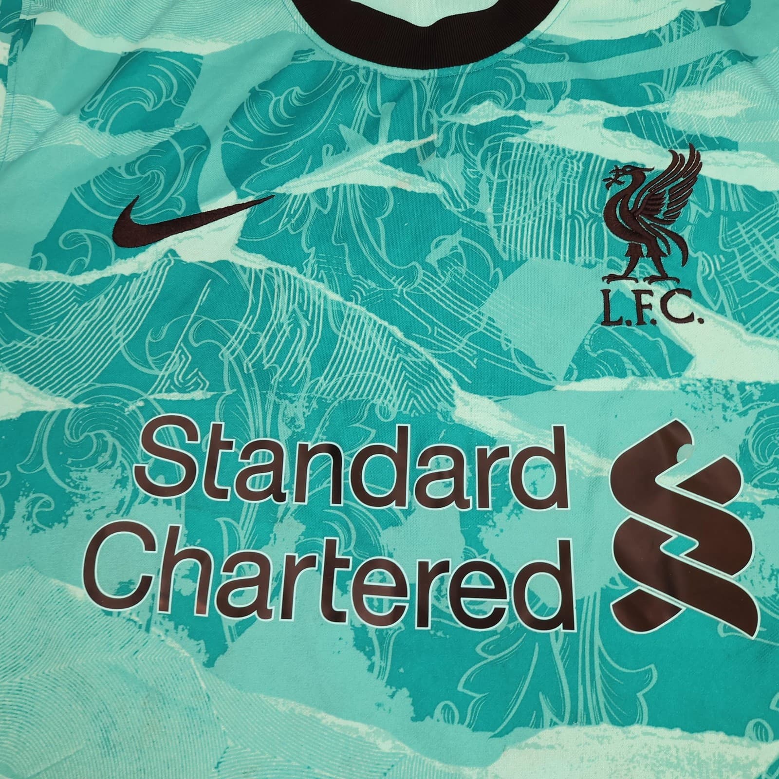 Liverpool Shirt Mens Medium Blue Away 2020 2021 Football Nike Soccer Jersey photo 3