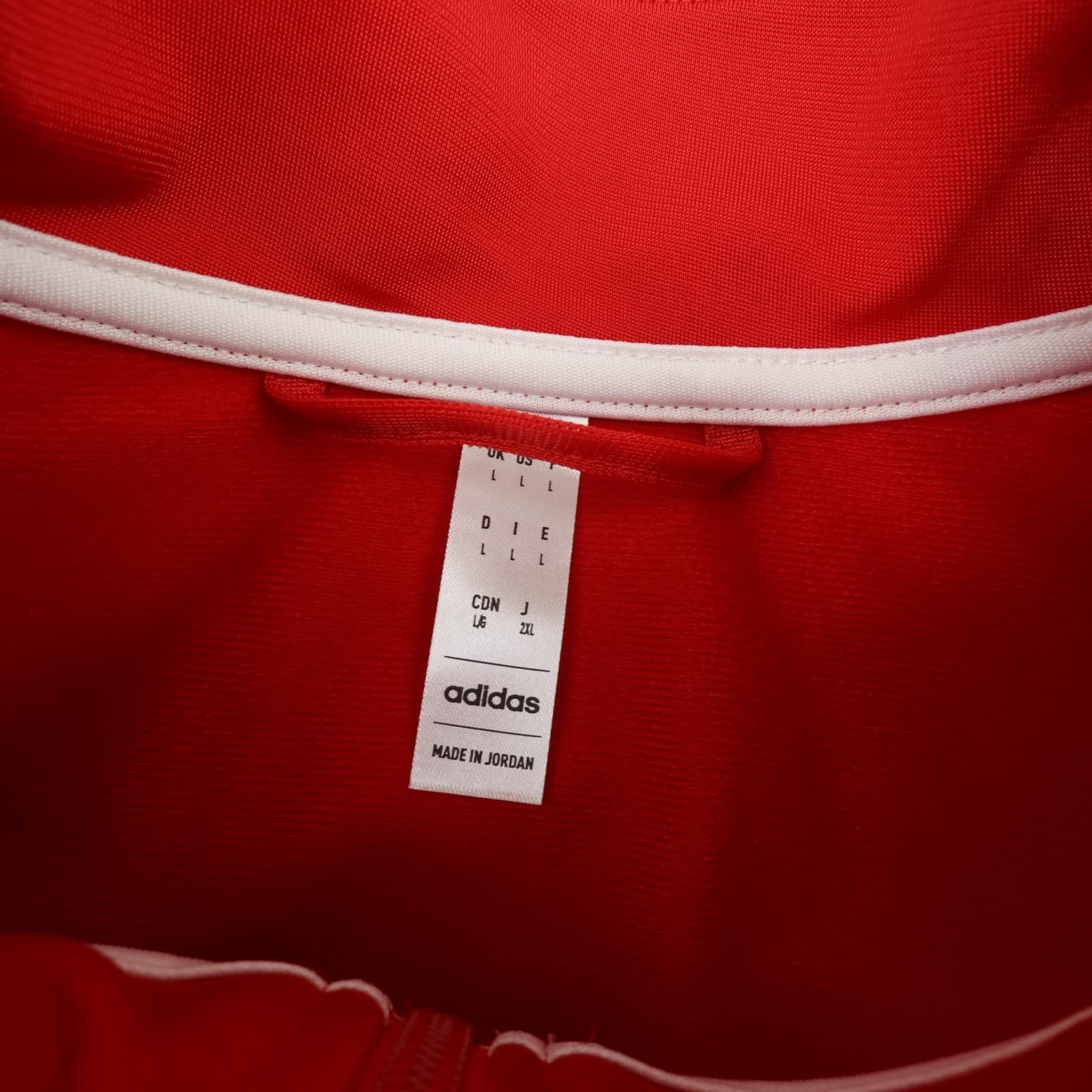 Manchester United Jacket Mens Large Red 2023 2024 Adidas Tezos Track Top photo 5