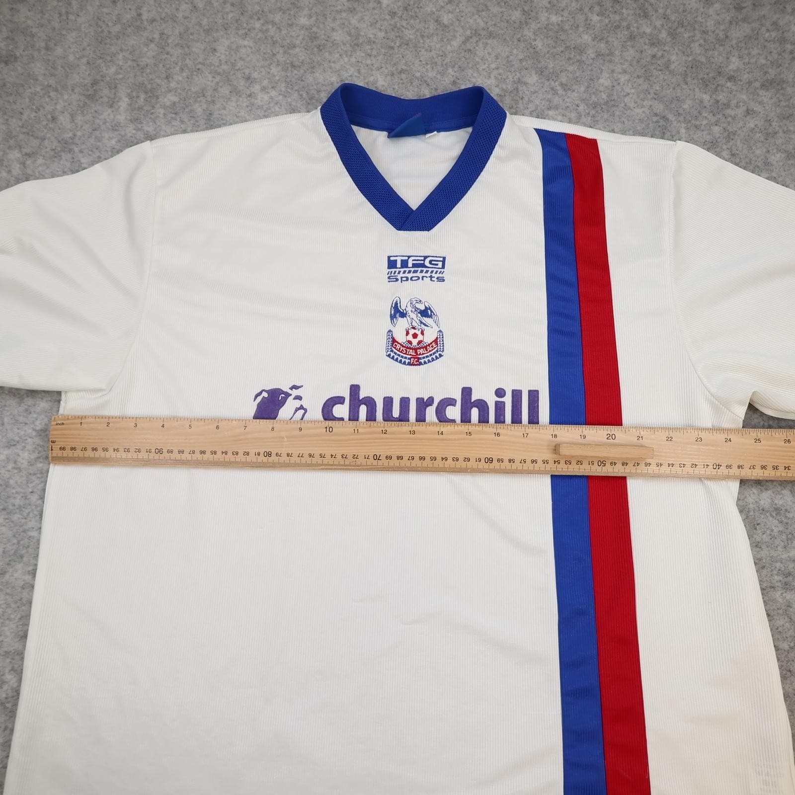 Vintage Crystal Palace Away Shirt Mens 2XL White 1999 2000 TFG Churchill photo 11