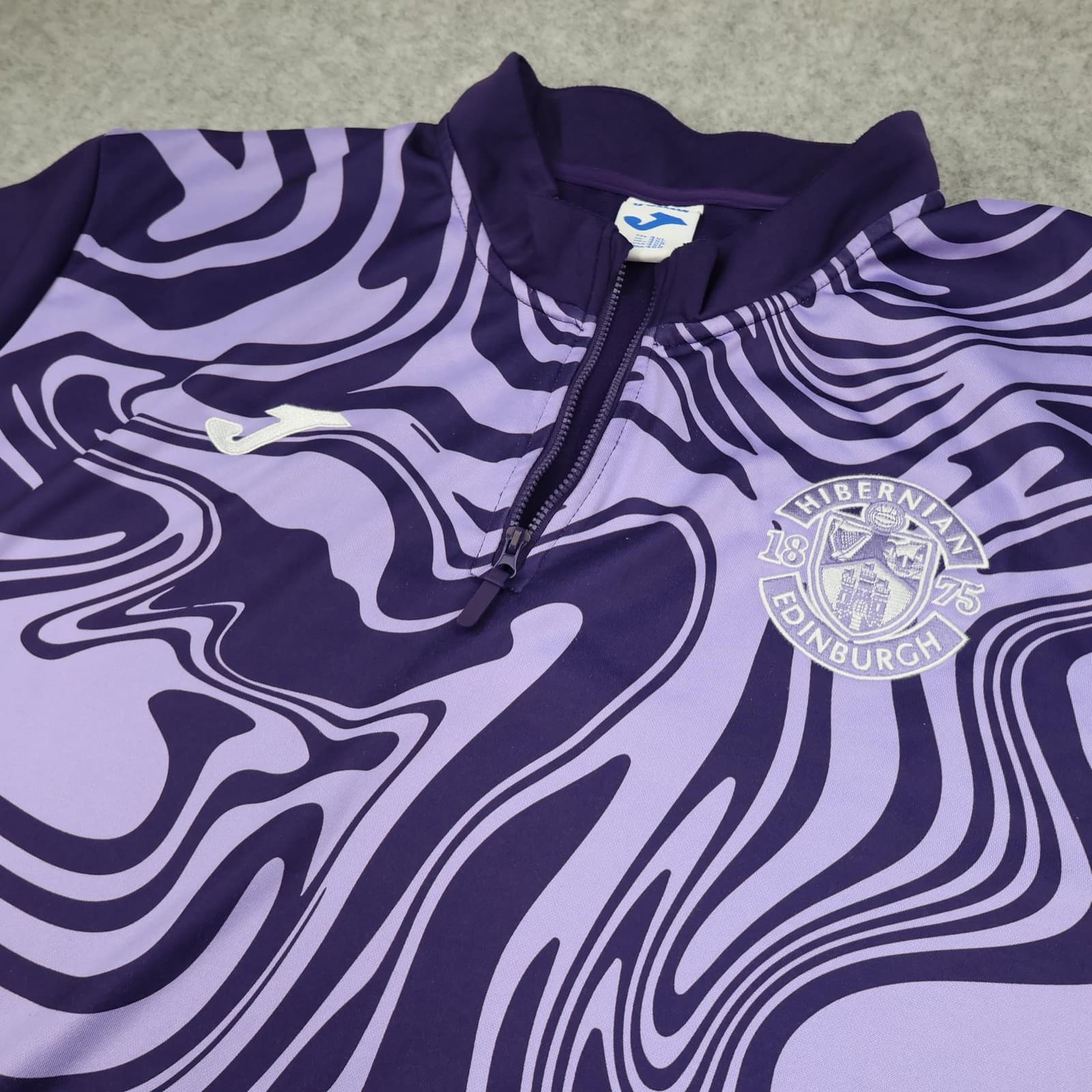 Hibernian Training Top Mens 4XL Purple 2024 Tracksuit Soccer Pullover 1/4 Zip photo 3