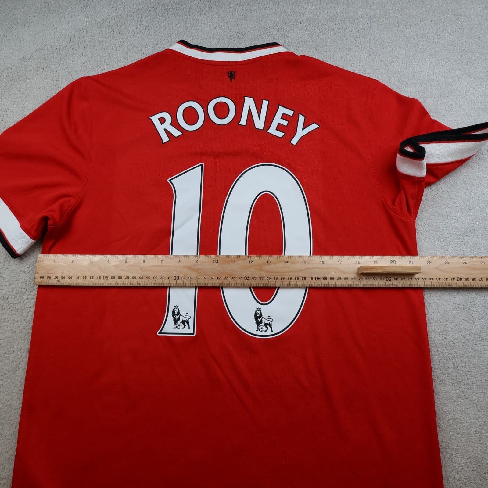 Manchester United Shirt Large Red Home Kit 2014 2015 Adidas Jersey Wayne Rooney photo 8