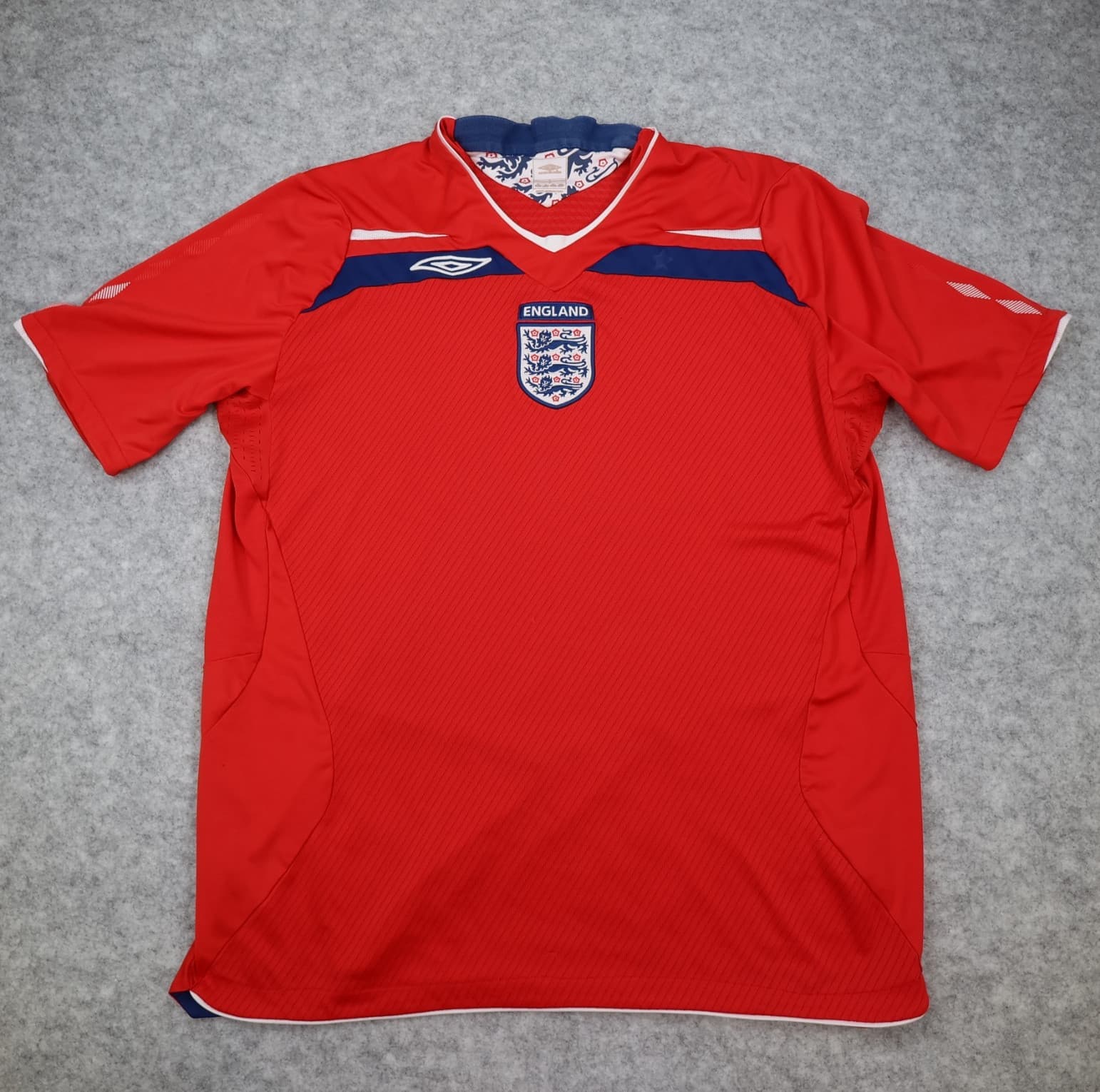 Vintage England Football Shirt Extra Large Red Away Kit 2008 2010 Jersey XL
