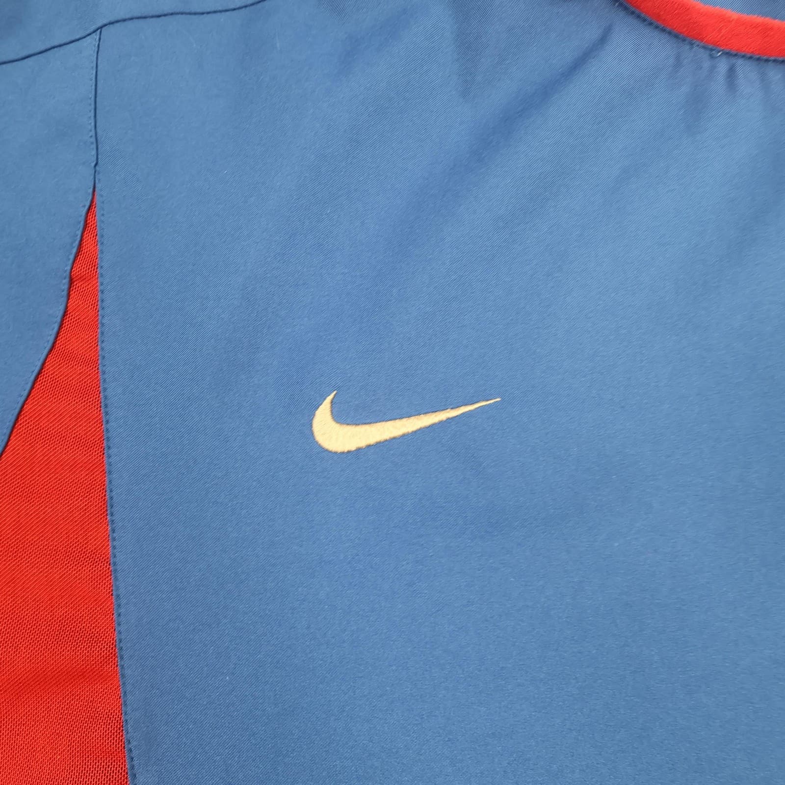 Vintage Barcelona Training Shirt Mens 2XL Blue Red 2002 2003 Nike Soccer Jersey photo 4