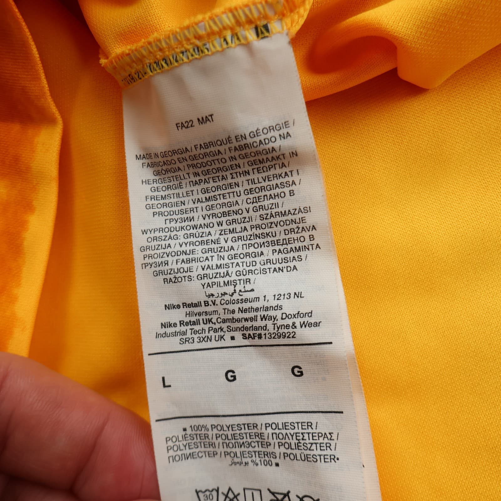 Holland Football Shirt Large Orange Home Kit Nike 2022 2023 Nederland Jersey photo 12