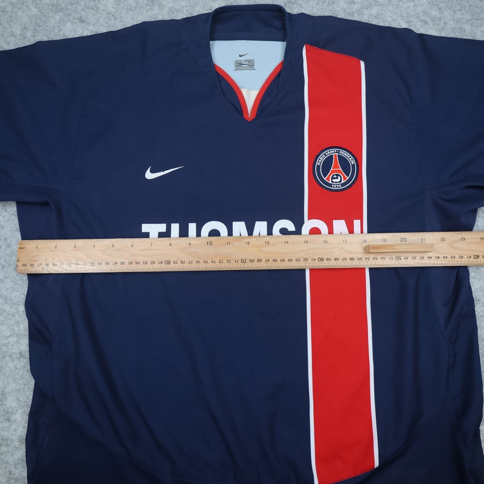 Vintage PSG Football Shirt Extra Large Blue Home Kit 2003 2004 Soccer Jersey XL photo 9