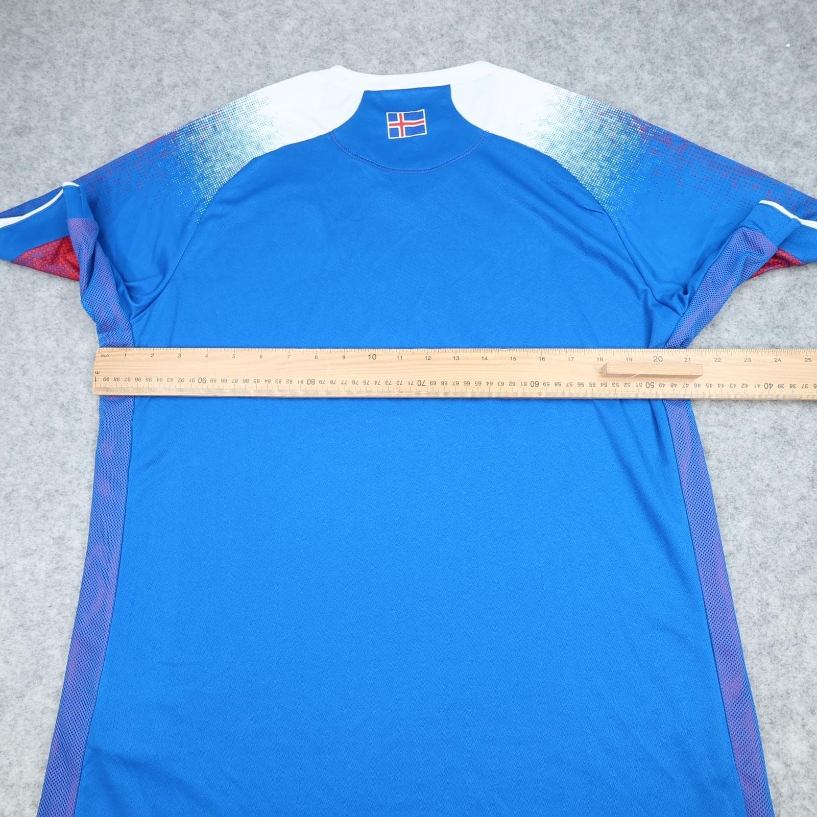 Iceland Home Shirt Mens XL Blue 2018 2019 Football Errea KSI Authentic Jersey photo 7