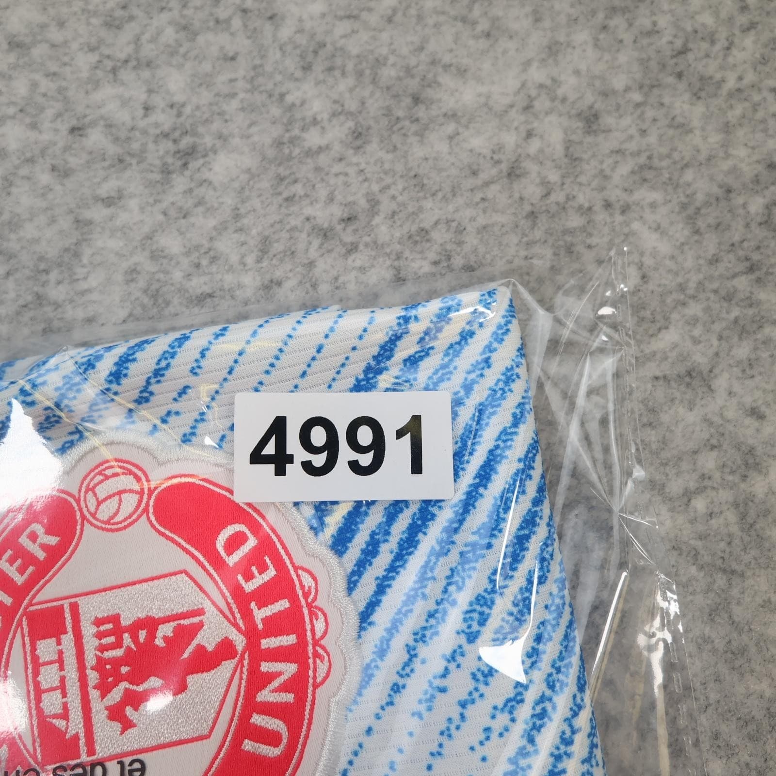 Manchester United Shirt Mens XL Blue Away Kit 2021 2022 Football Adidas Sancho photo 14