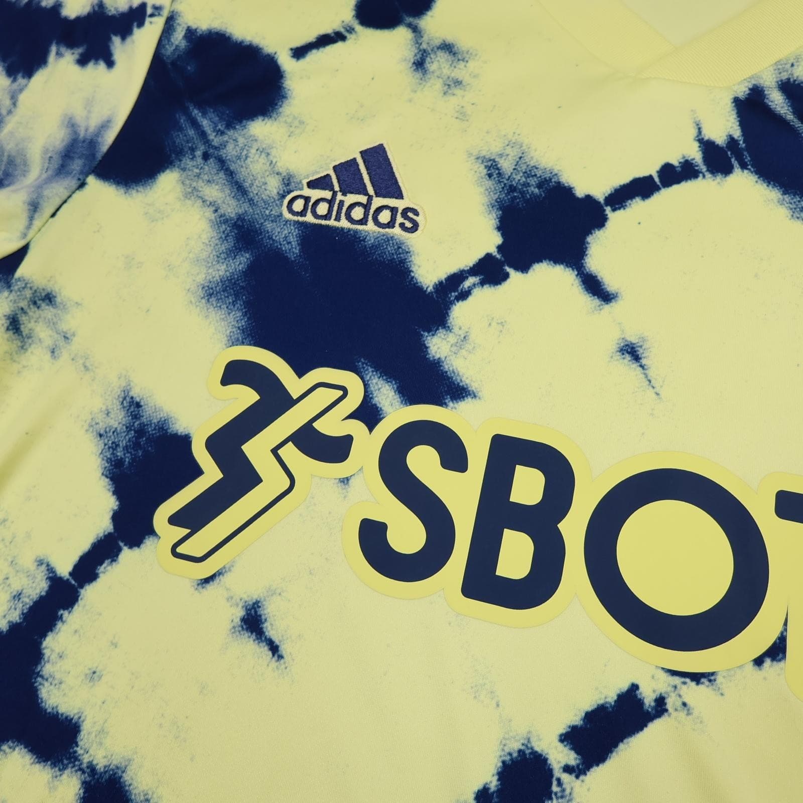 Leeds United Away Shirt Mens XL Yellow 2021 2022 EPL Football Adidas SBOTOP photo 3
