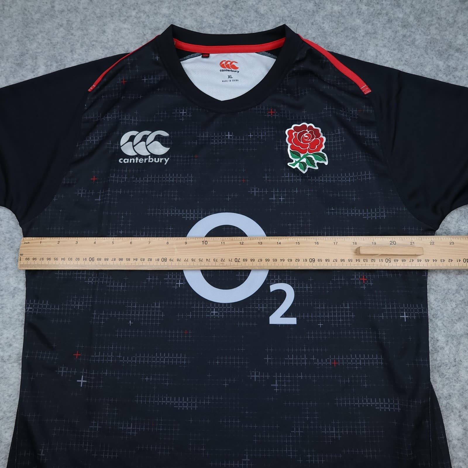 England Rugby Shirt Mens XL Black 2018 2019 Away Canterbury O2 Vapodri Jersey photo 11