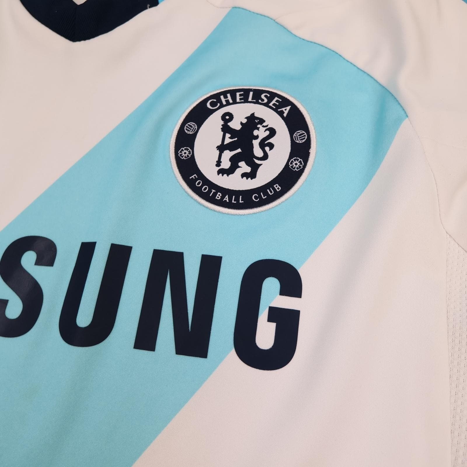 Chelsea Shirt Mens Medium White Away 2012 2013 Adidas Samsung Soccer Jersey photo 5