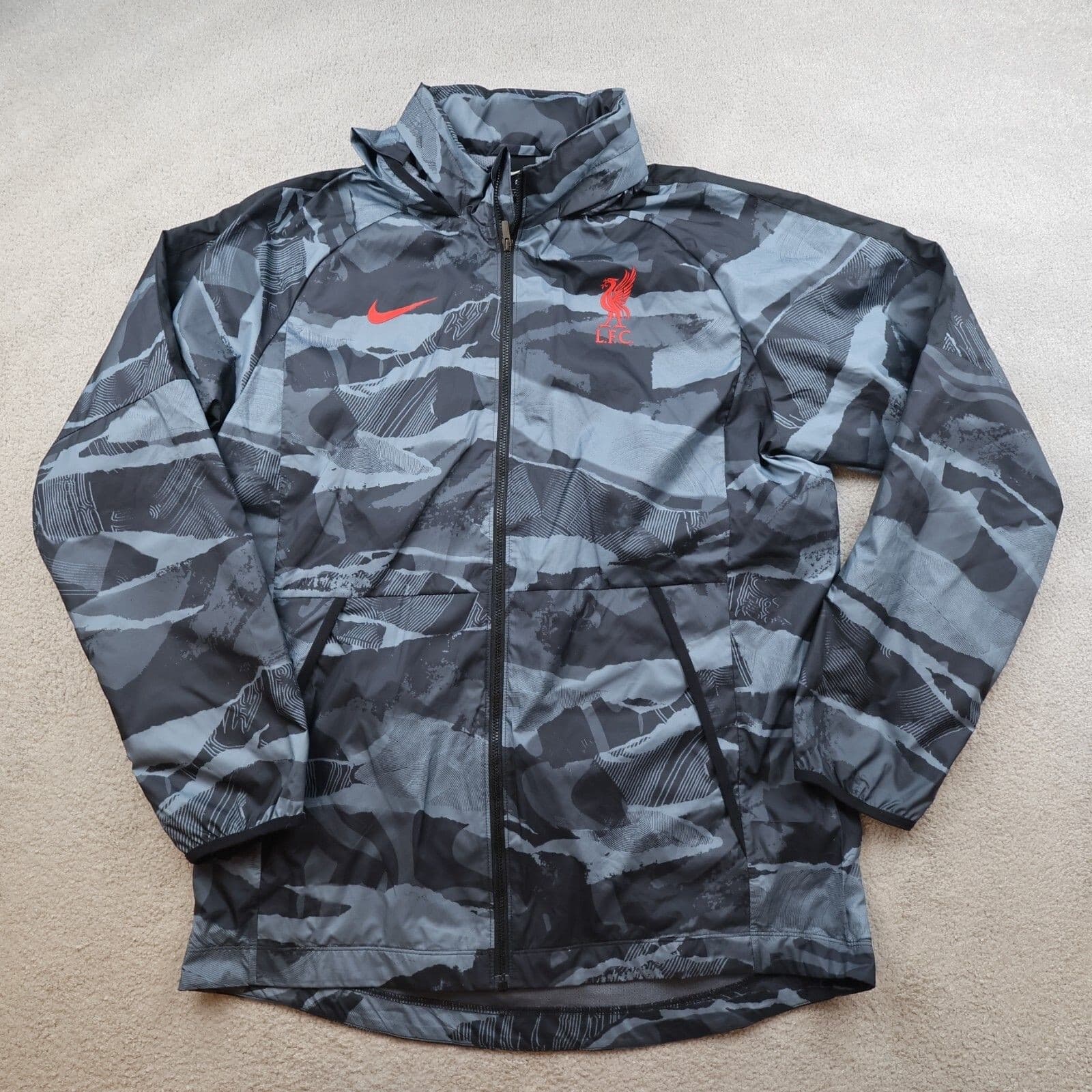 Liverpool Jacket Large Black Training Tracksuit Nike Track Camouflage 2020 2021