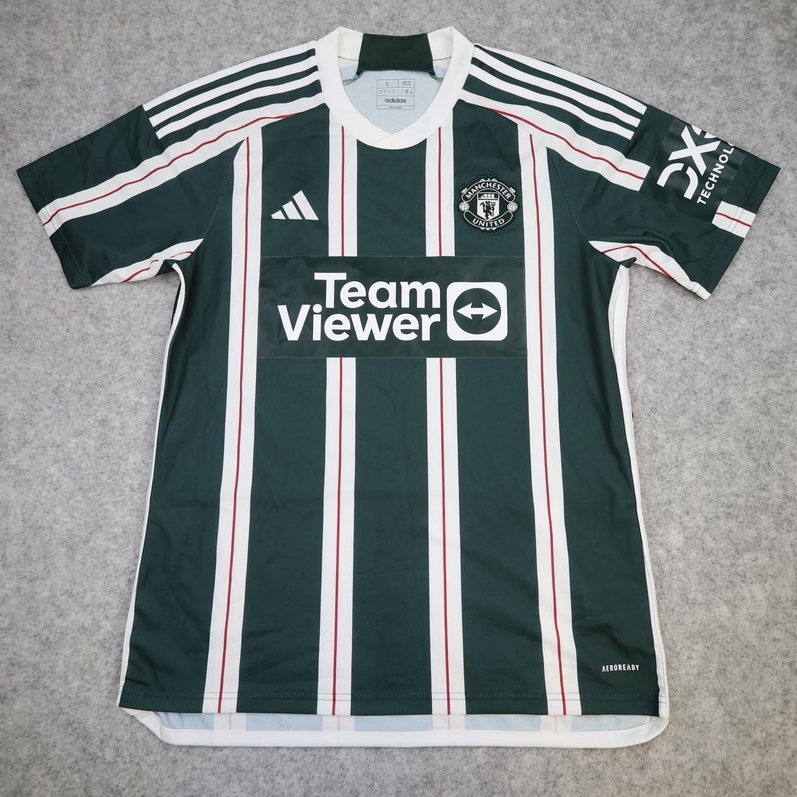 Manchester United Shirt Mens Large Green 2023 2024 Adidas Soccer Jersey