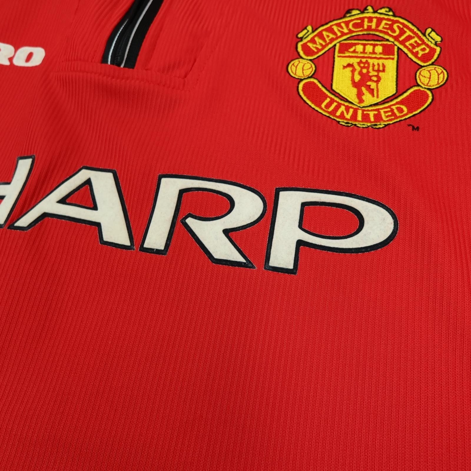 Manchester United Shirt Mens 2XL Home 1998 2000 Umbro Beckham 7 Soccer Jersey photo 7