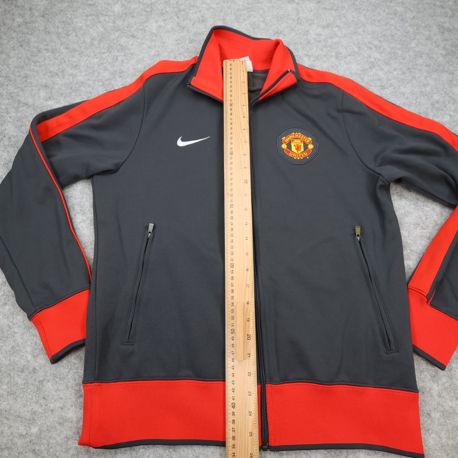 Vintage Manchester United Jacket Medium Black Training Tracksuit Nike 2010 2011 photo 11