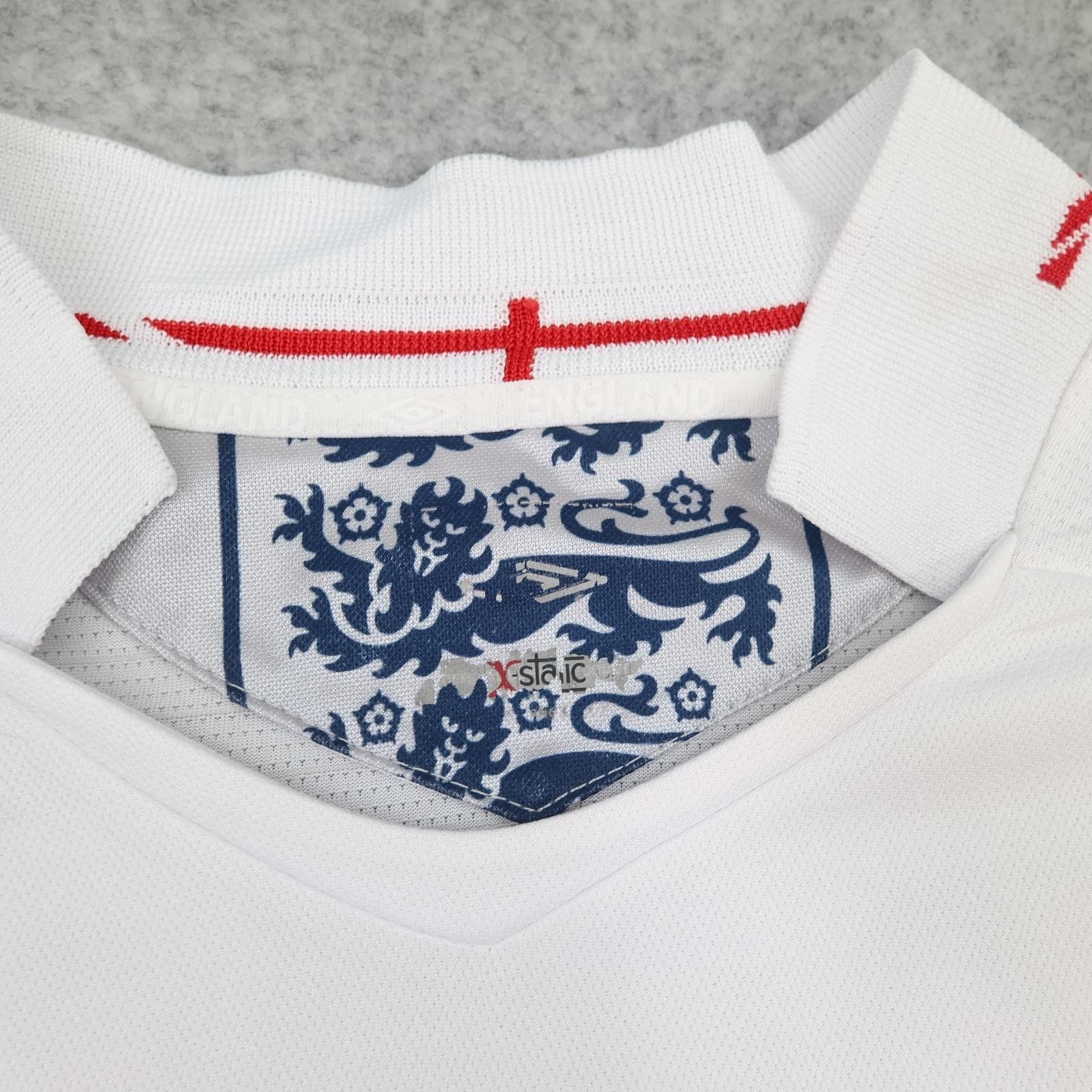 Vintage England Home Shirt Mens 2XL White 2005 2007 Football Umbro Rooney 9 photo 9