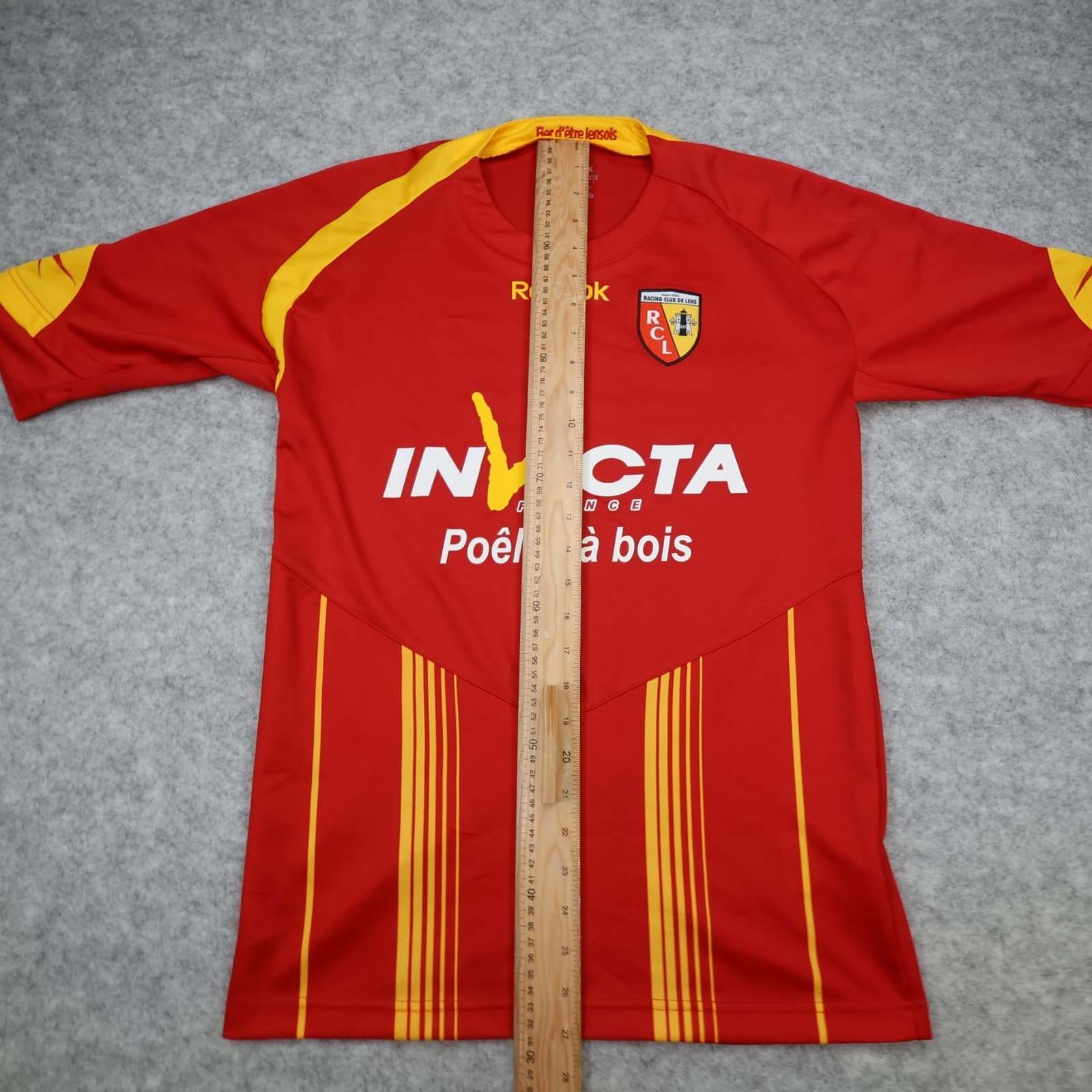 Rc Lens Football Shirt Medium Red Home Kit 2009 2010 Reebok Soccer Jersey photo 12