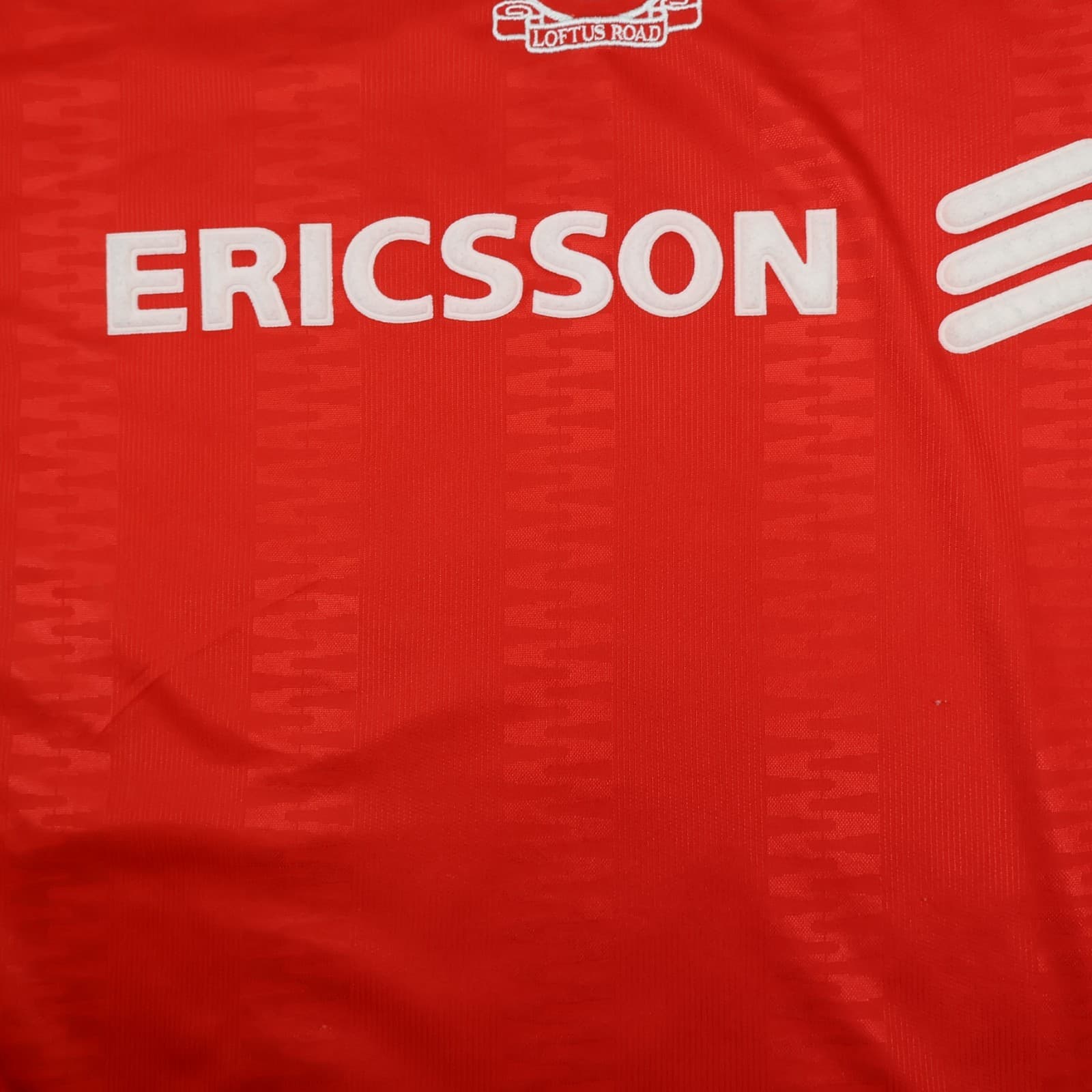 Vintage QPR Away Shirt Extra Large Red 1996 1997 Soccer Jersey Ericsson photo 8