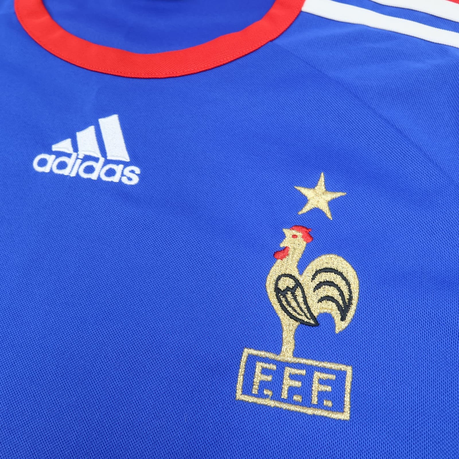 France Shirt Medium Blue Training 2006 2008 Adidas Soccer Jersey photo 2