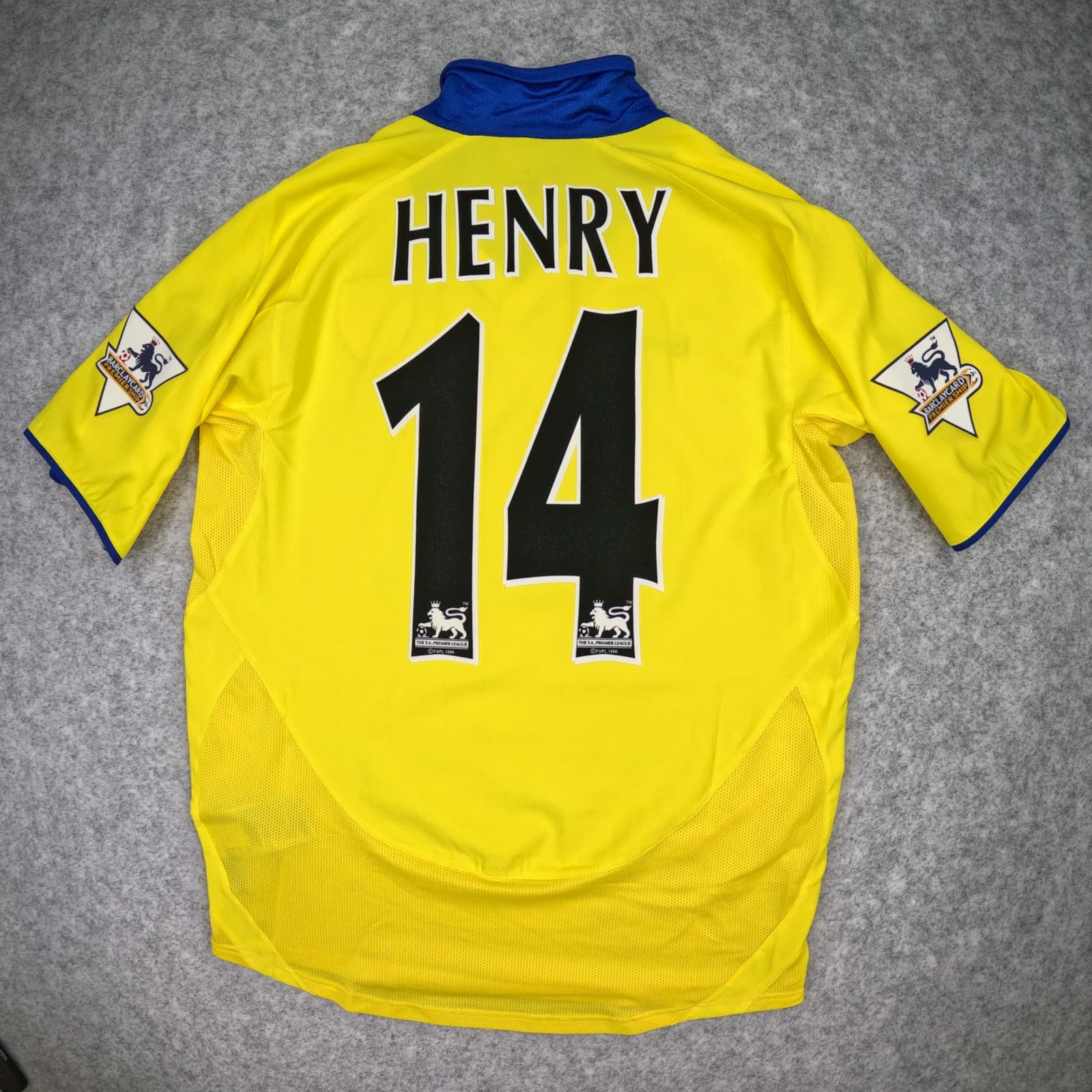 Arsenal Football Shirt Adult Small Yellow Away 2003 2004 Nike Henry 14 Jersey photo 2