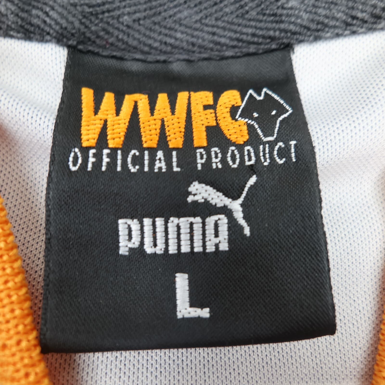 Vintage Wolves Football Shirt Large Orange Home Kit 1996 1998 Puma Jersey photo 10