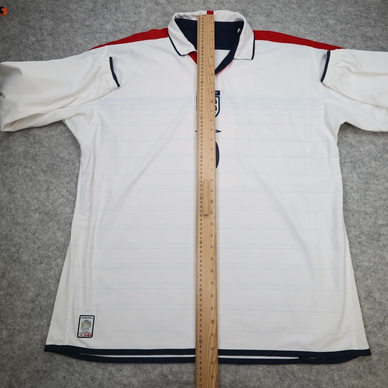 England Football Shirt 2XL White Home Kit Umbro 2003 2005 Wayne Rooney photo 13