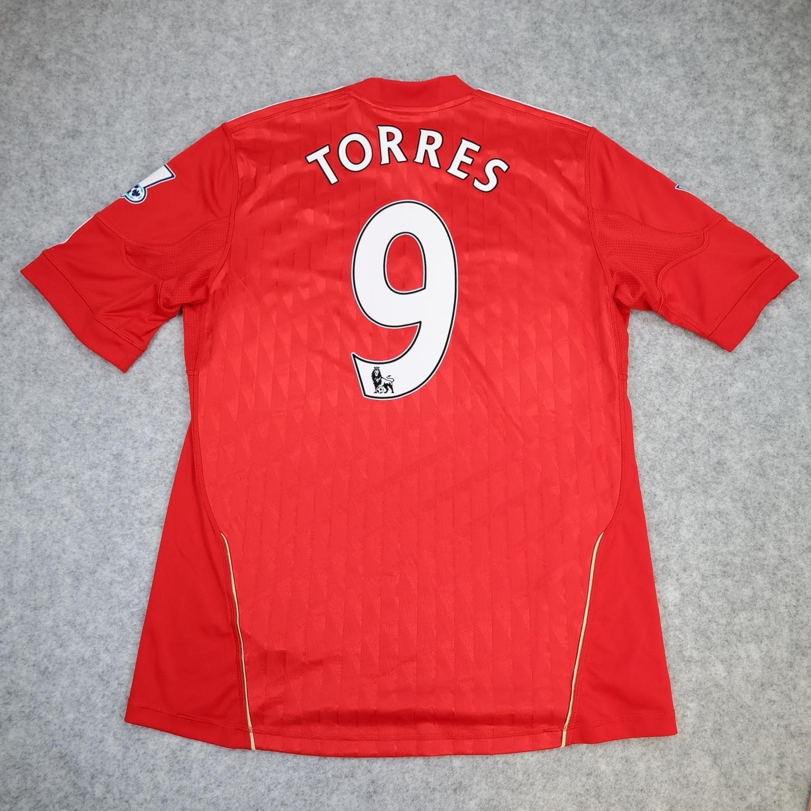 Liverpool Shirt Mens Large Red Home 2010 2012 Football Adidas Jersey Torres 9