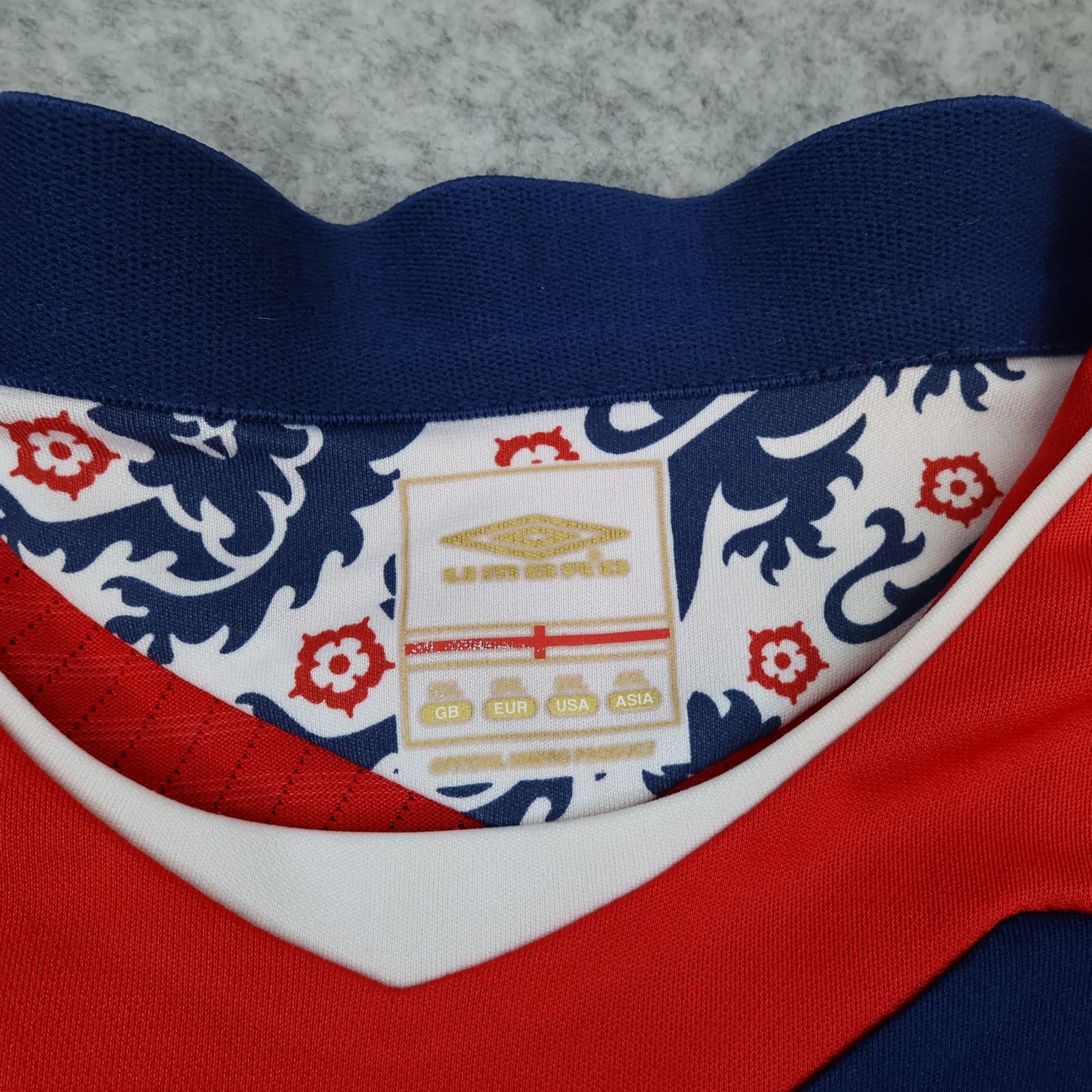 England Away Shirt Mens 2XL Red 2008 2010 Football Umbro Beckham 7 Jersey Top photo 6