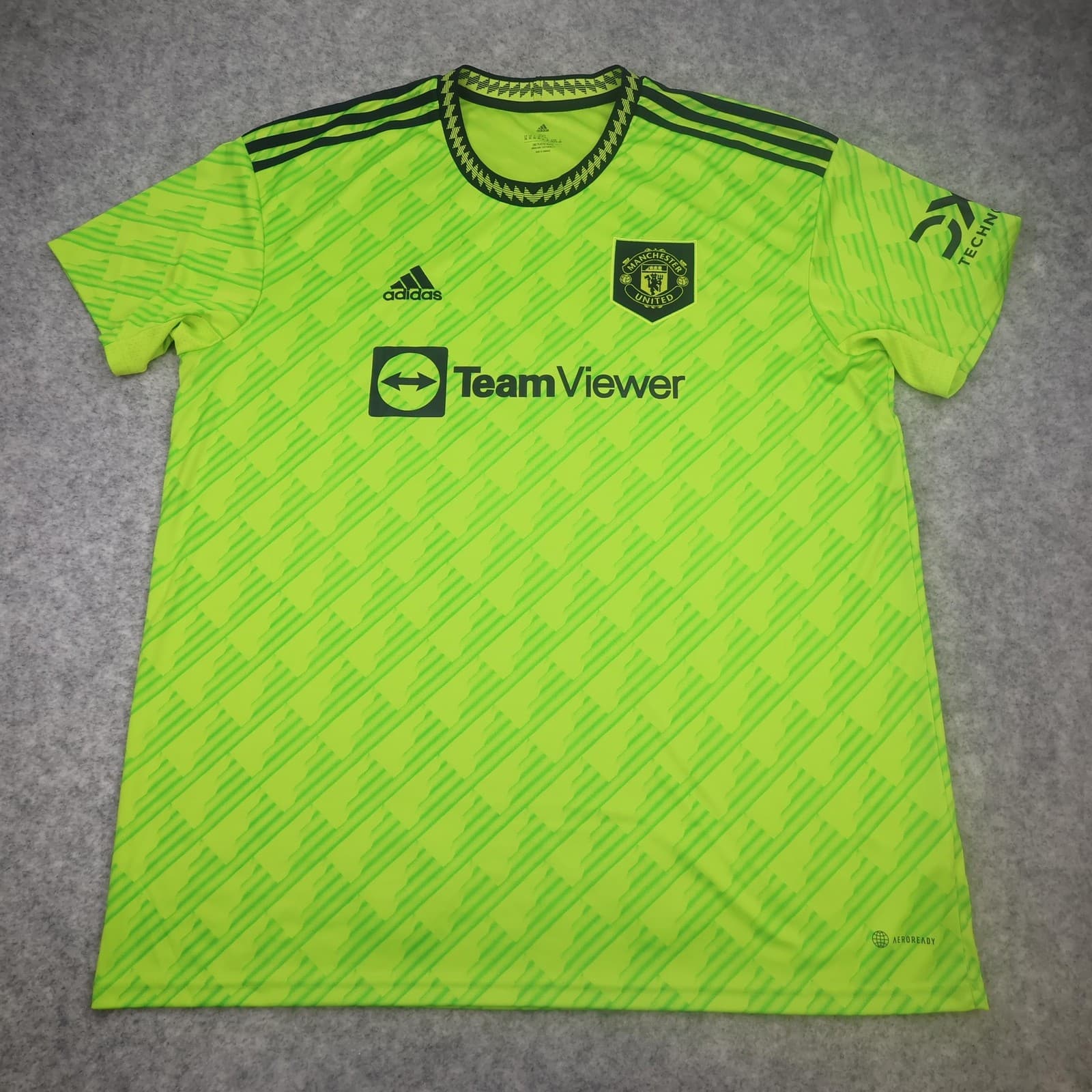 Manchester United Shirt Mens 2XL Green Third 2022 2023 Football Adidas Eriksen photo 2
