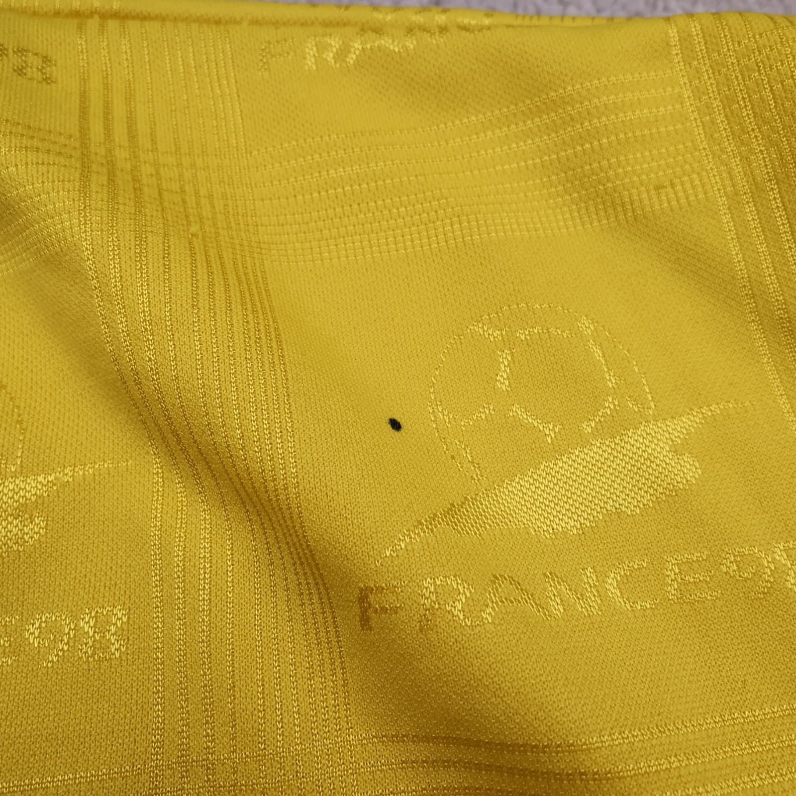 Vintage France Football Shirt Large Yellow Cup 98 1998 90s Coupe Du Monde photo 7