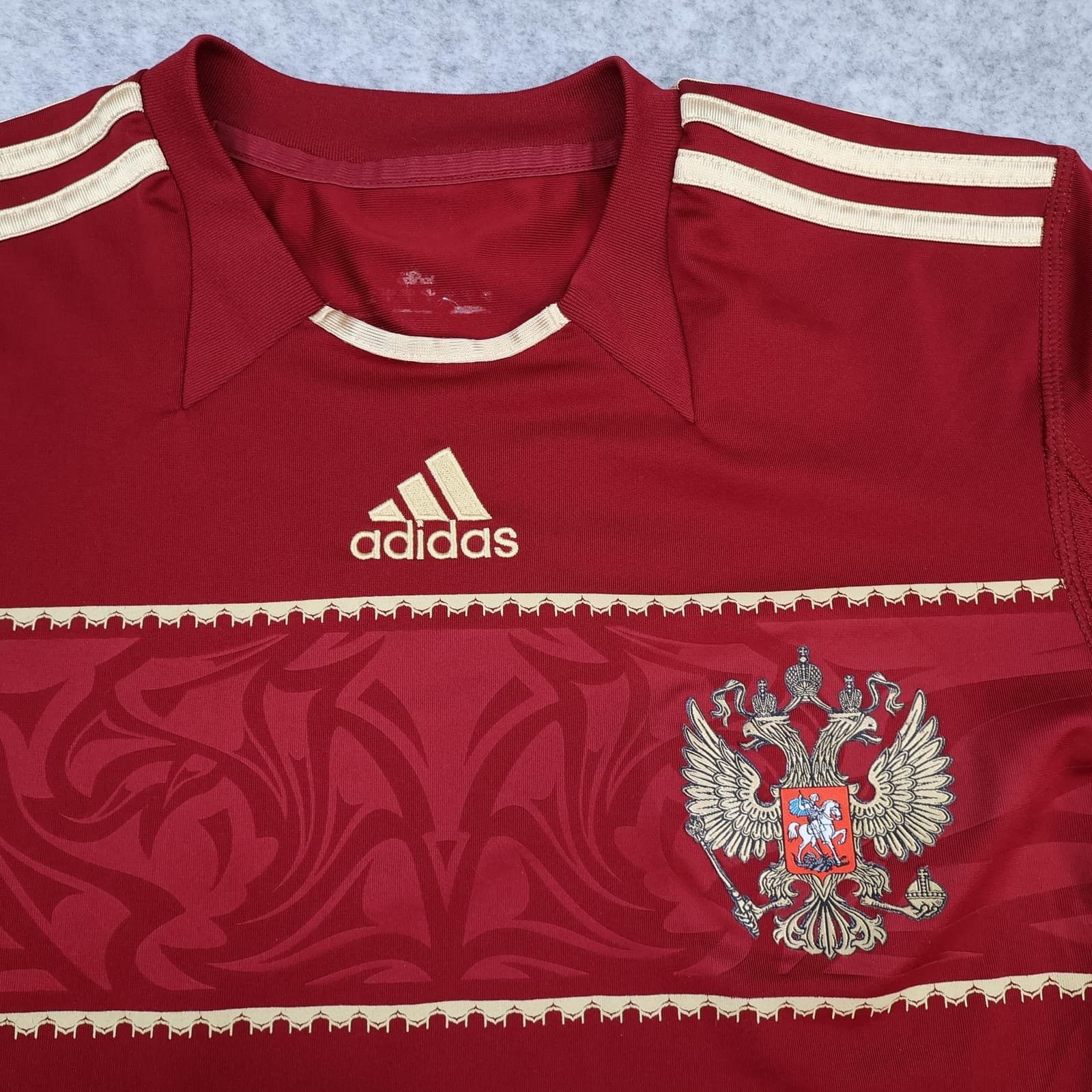 Russia Home Shirt Mens Small Red 2010 2011 Soccer Adidas Climacool Jersey photo 3