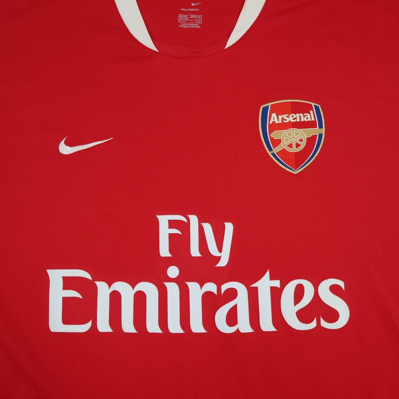 Arsenal Shirt Mens 2XL Red Home 2006 2008 EPL Football Nike Fly Emirates Jersey photo 3