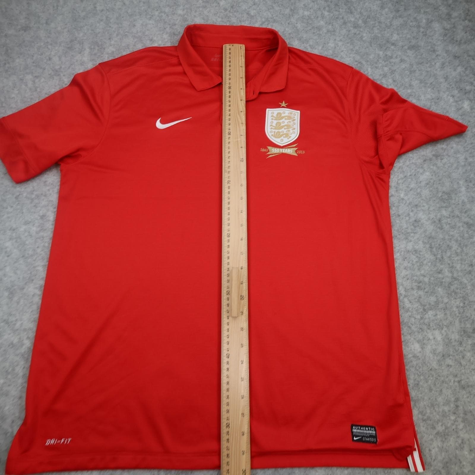 England Away Shirt Mens 2XL Red 2013 150 Years Football Nike Dri Fit Jersey Top photo 13