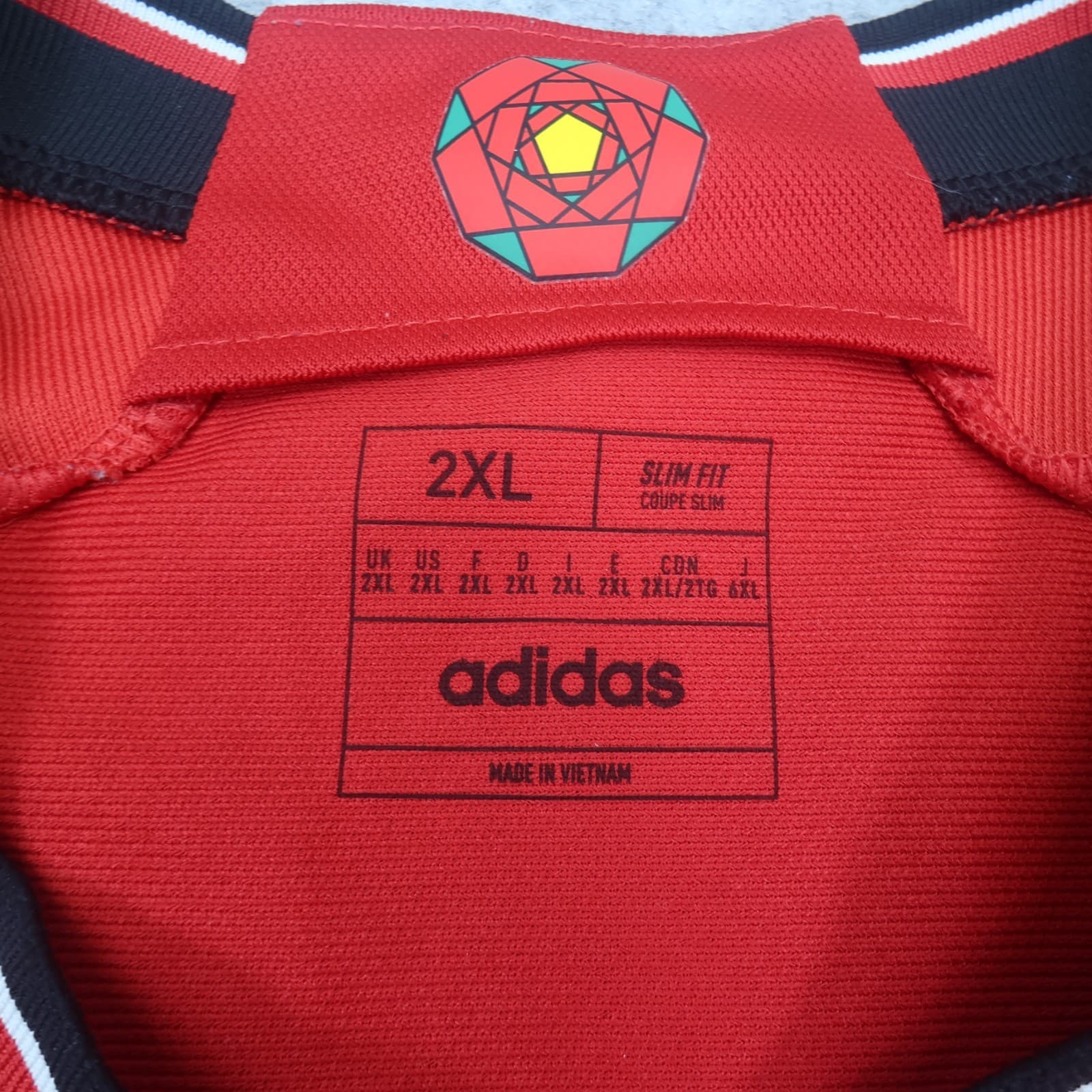 Manchester United Shirt 2XL Red Home Kit 2023 2024 Adidas Jersey Slim Fit XXL photo 7
