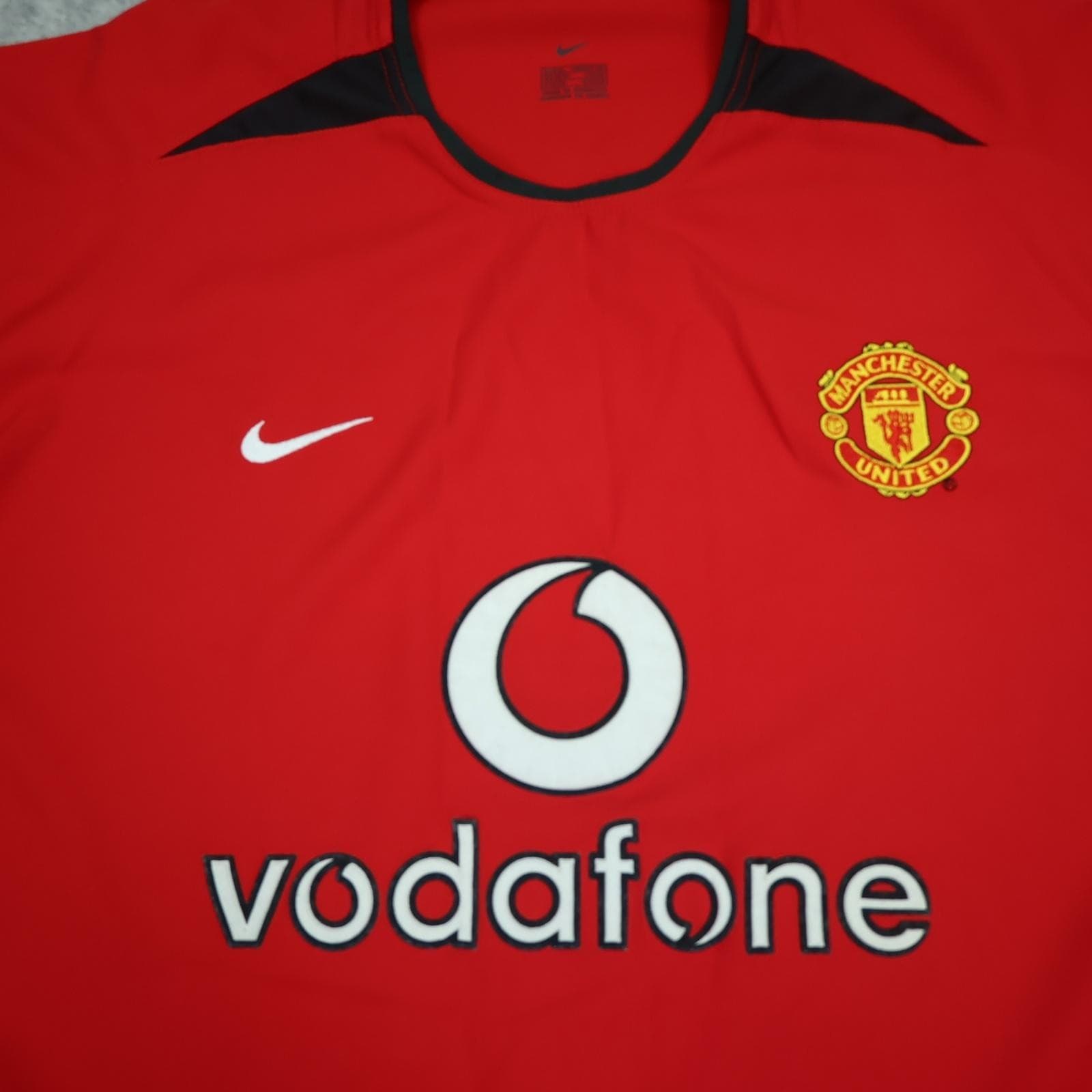 Vintage Manchester United Shirt Mens XL Red Home 2002 2004 EPL Nike Vodafone photo 3