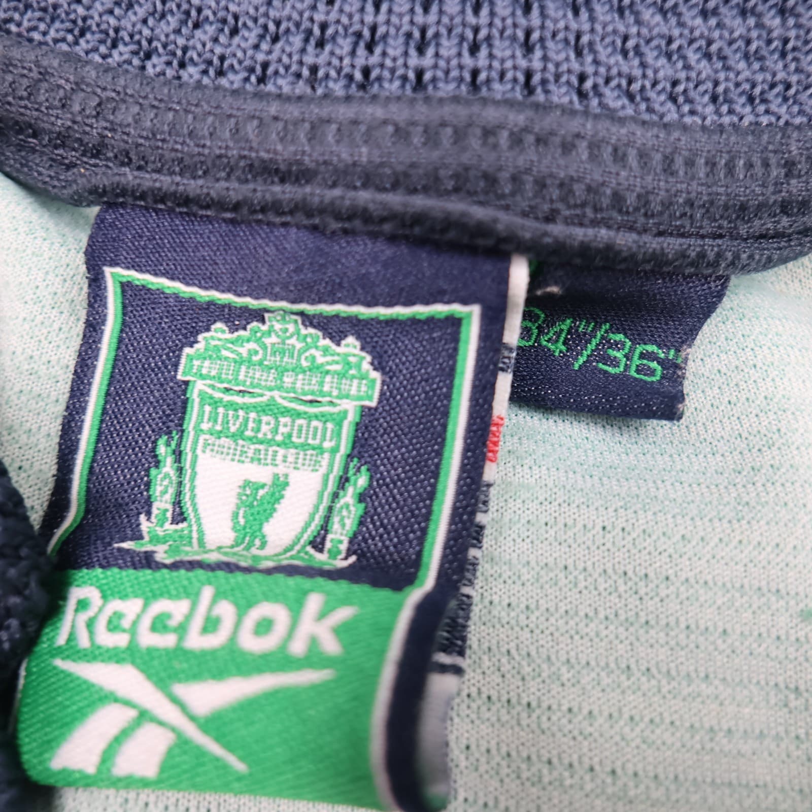 Vintage Liverpool Shirt Small Green Away Kit 1999 2000 Reebok 34/36" photo 10