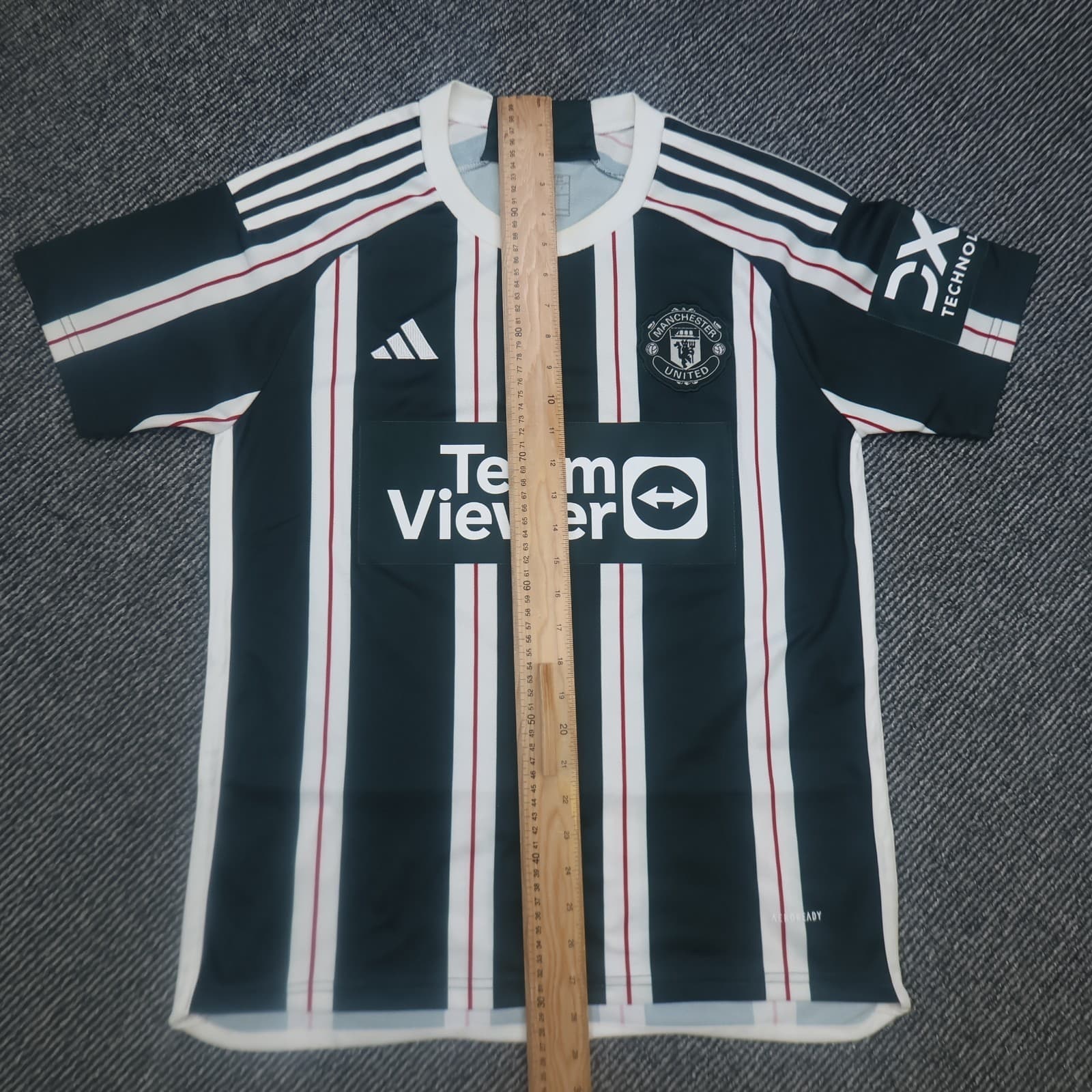 Manchester United Shirt Medium White Green Away Kit 2023 2024 Adidas Jersey photo 10